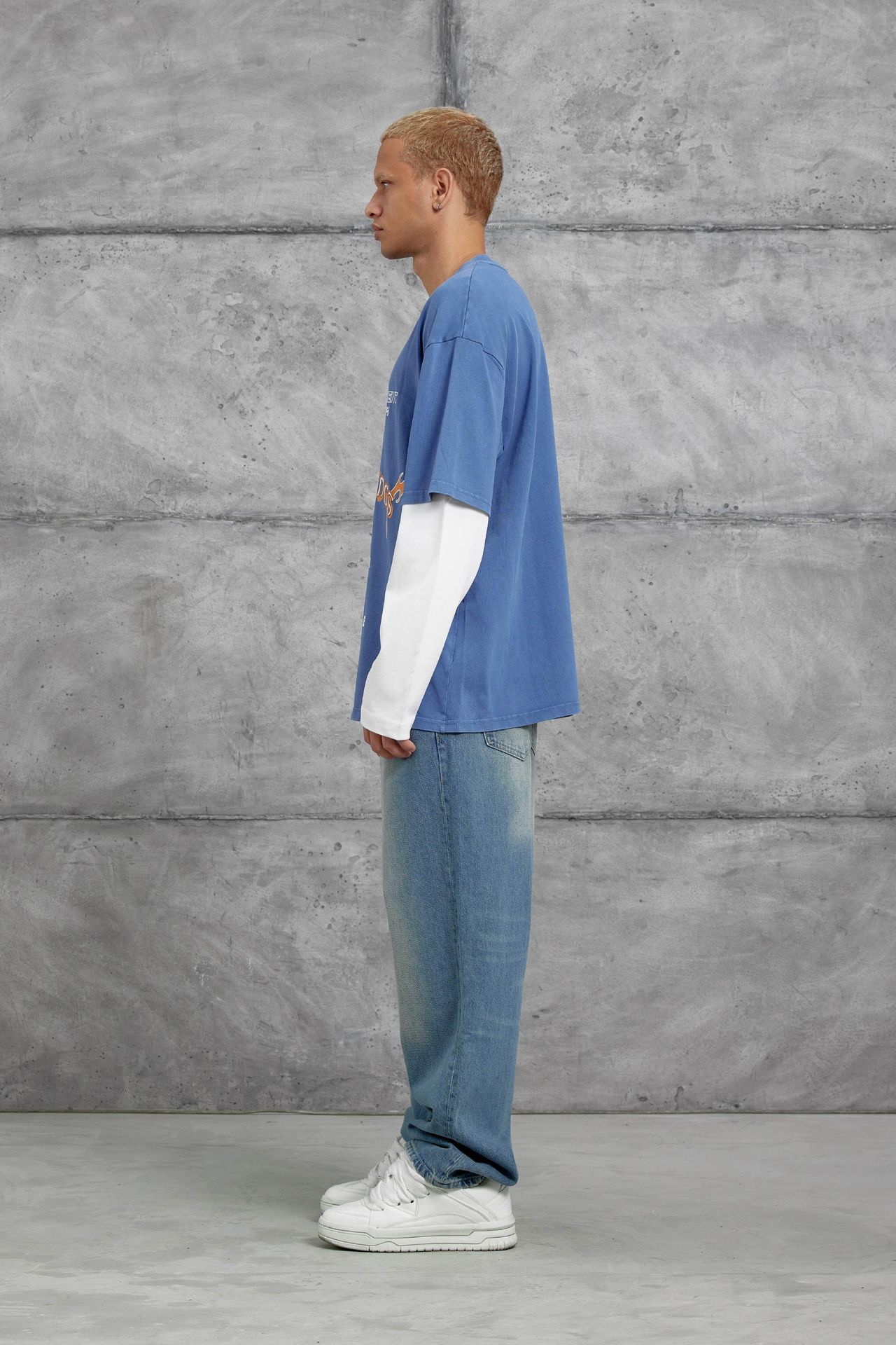 NOMARC Baskılı Bol Bisiklet Yaka Sweatshirt 5