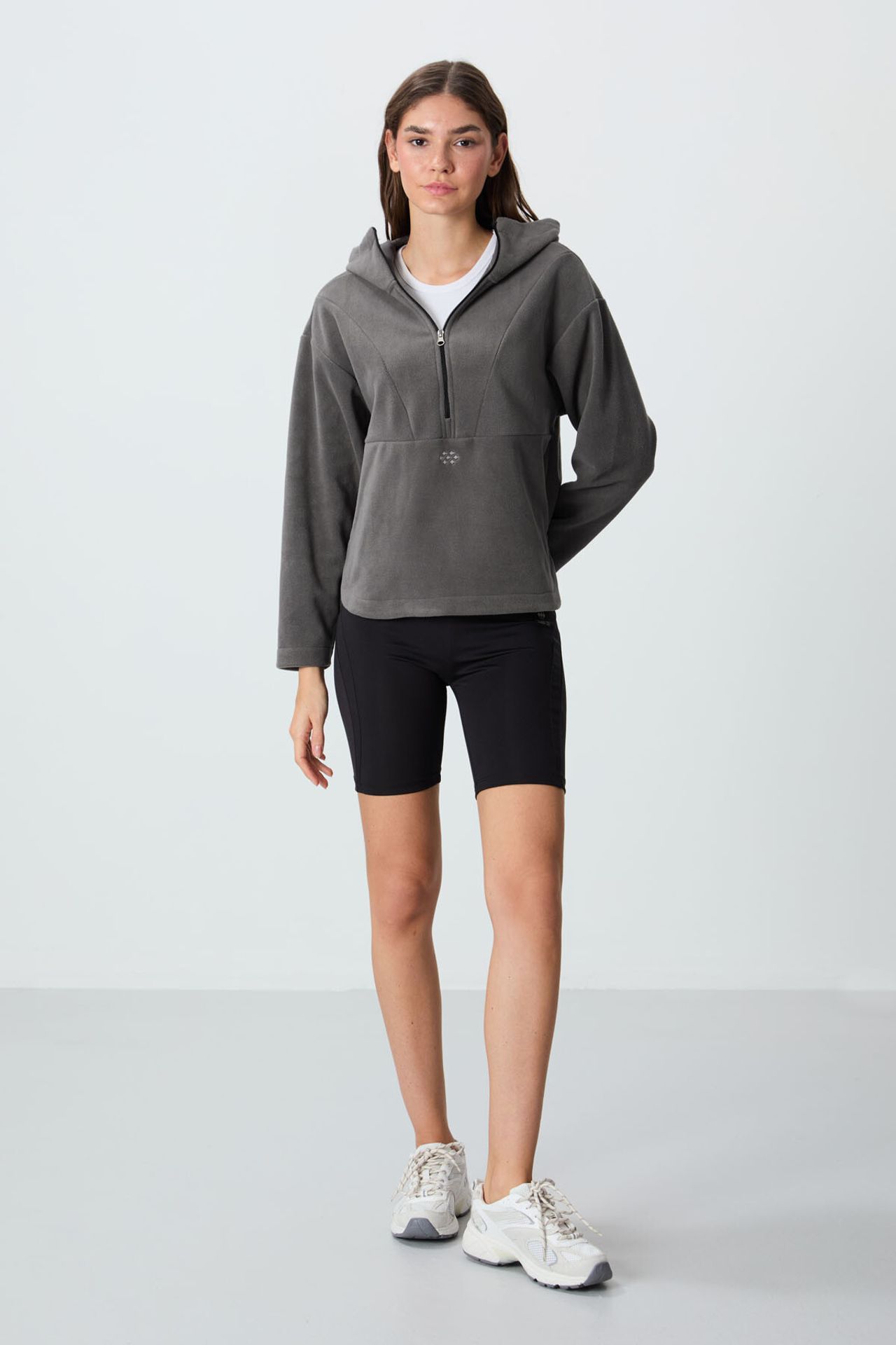 TOMMY Oversized Plush Half-zip Hooded Sweatshirt 2