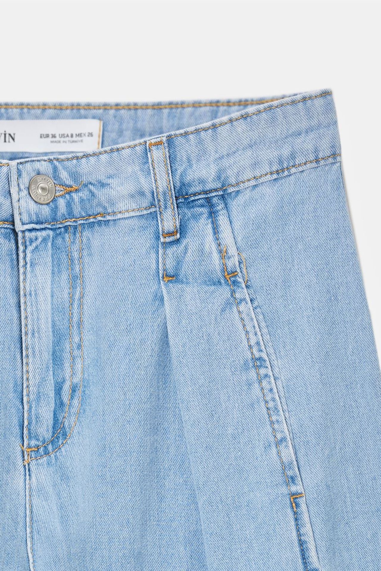 DILVIN High-Waist Wide-Leg Cotton Denim Jeans 7