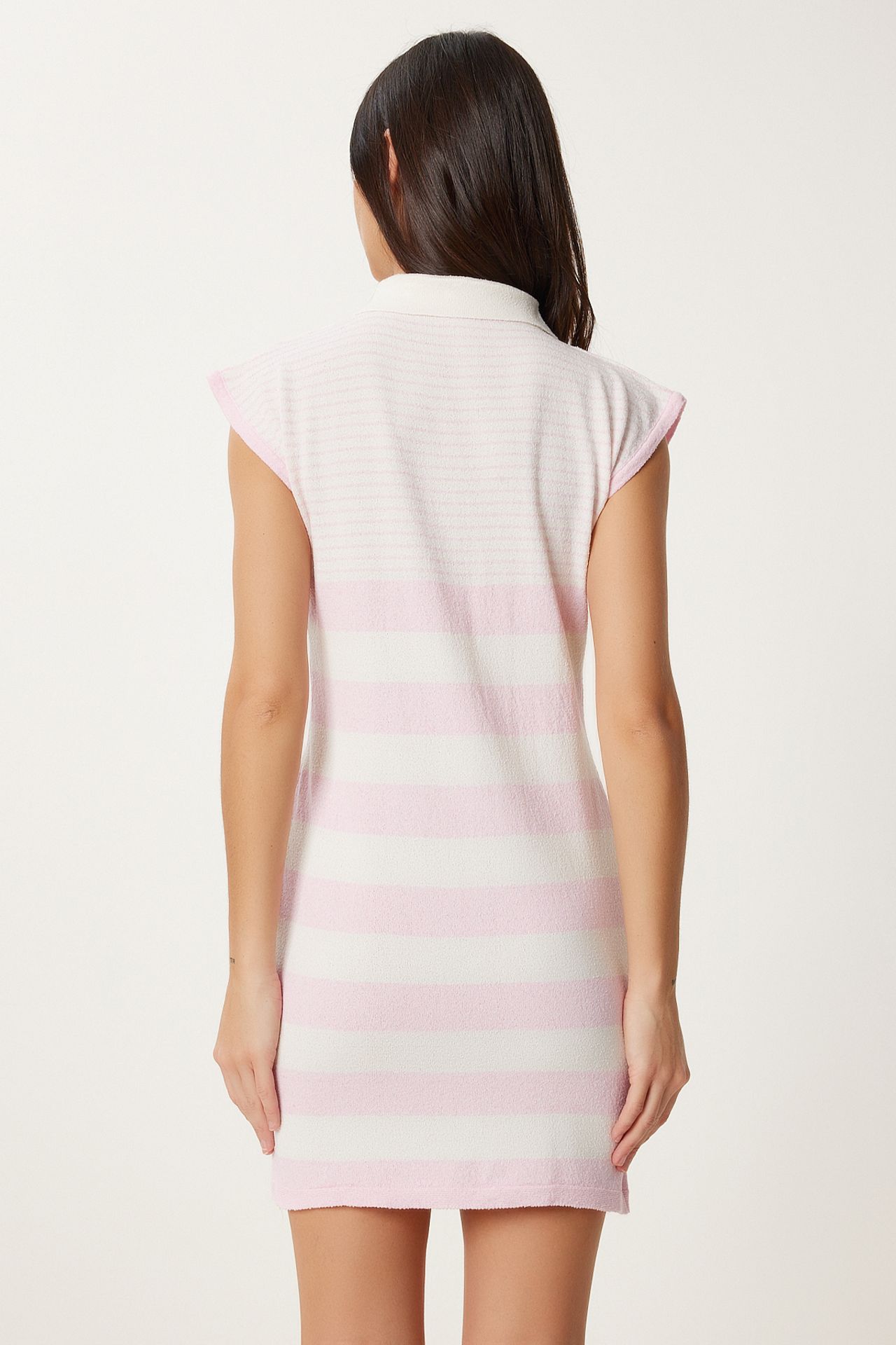 ISTANBUL Striped knit bodycon mini dress 5