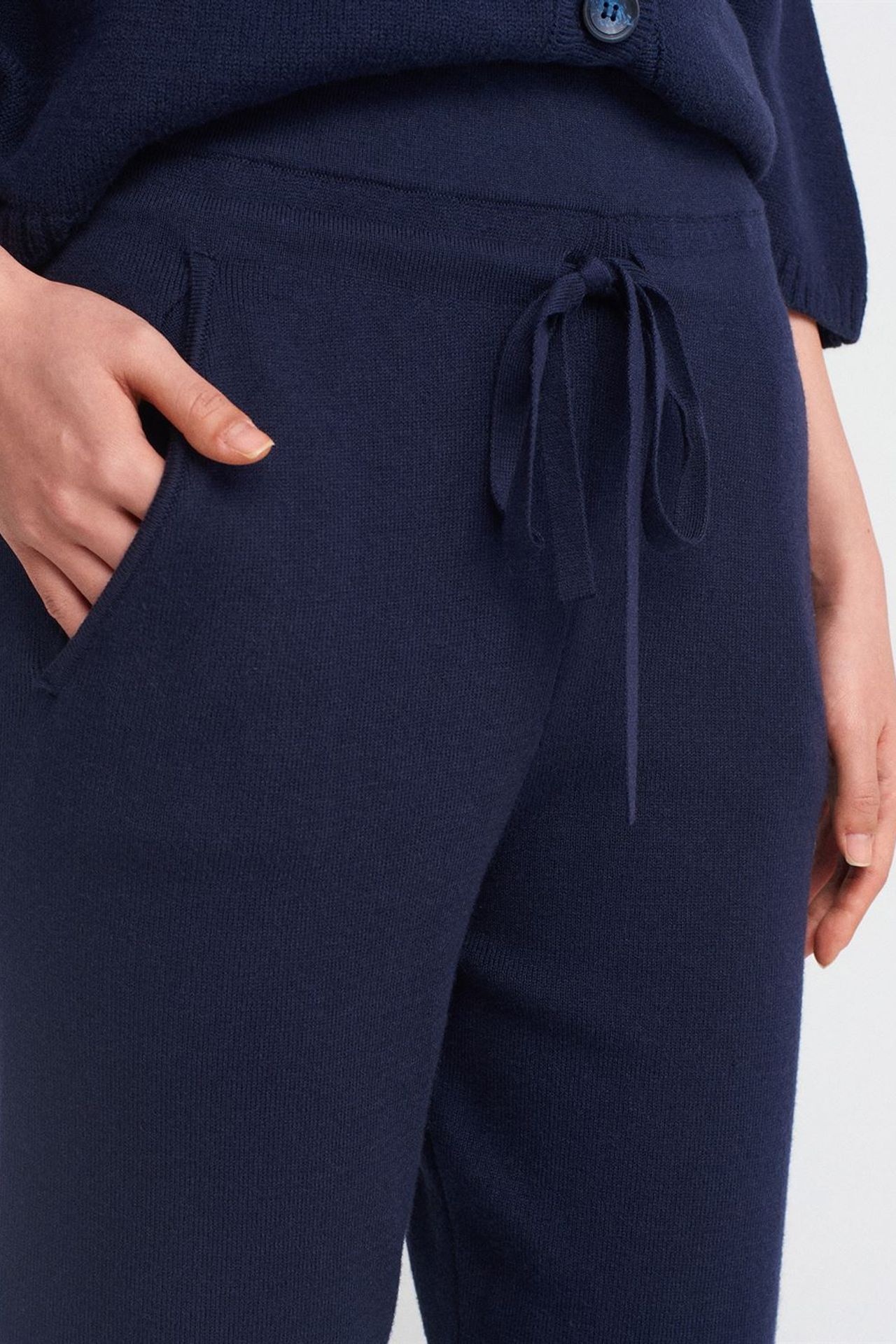 DILVIN Kadın Lurex Örme Jogger Pantolon 4