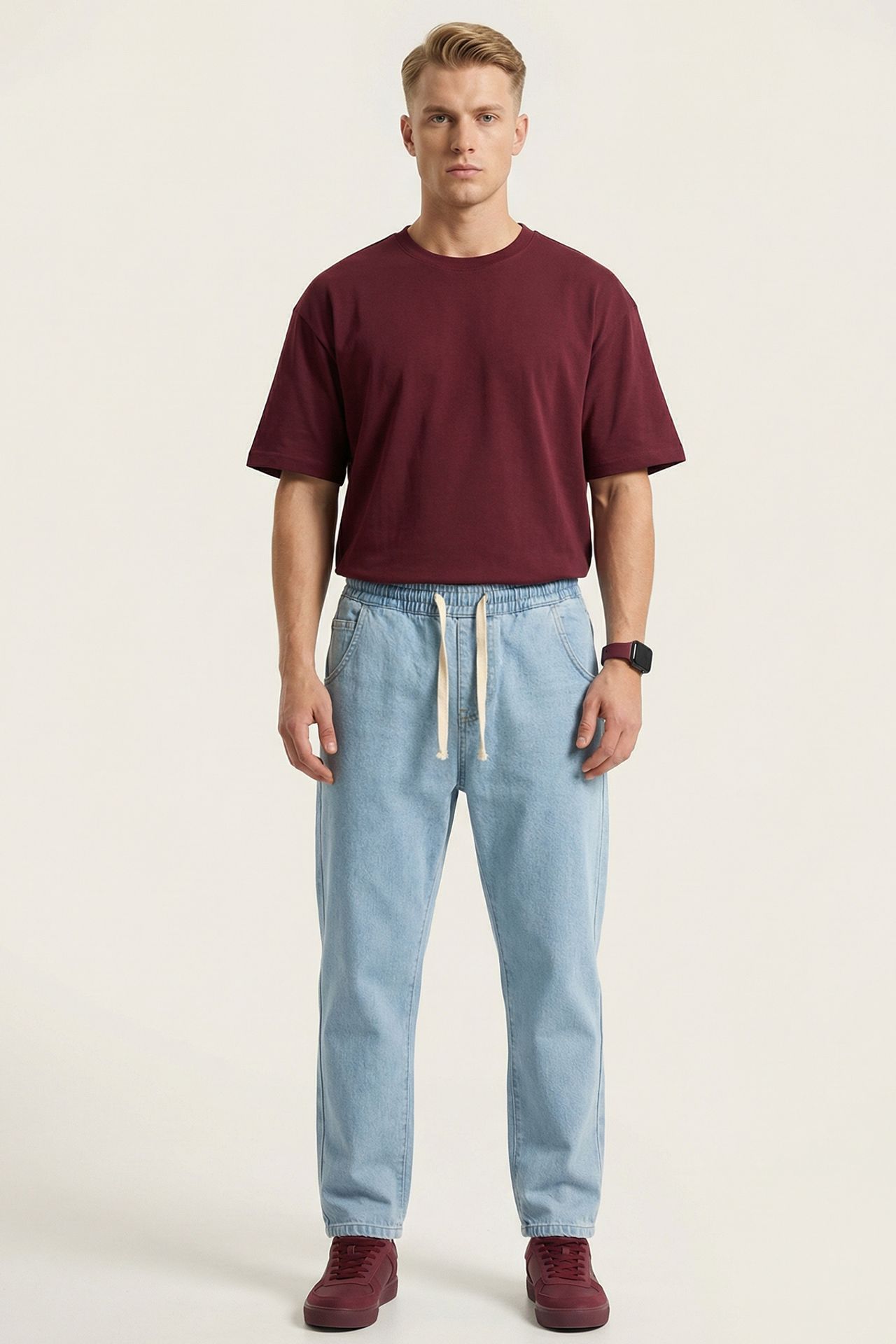 BDART Elastic Waist Denim Pants 3