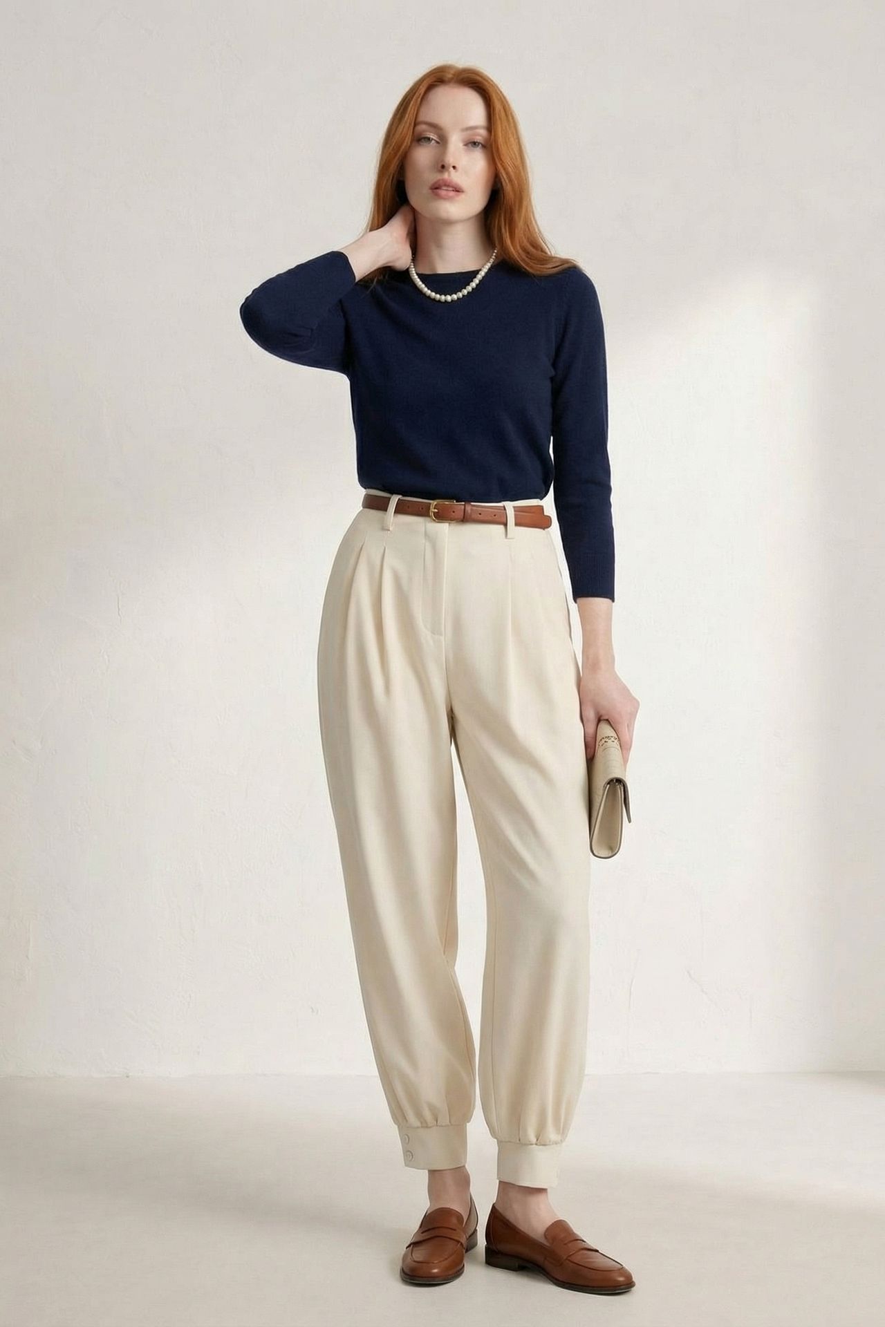 MY FASHION Belted Buttoned Leg Tailored Trousers 6