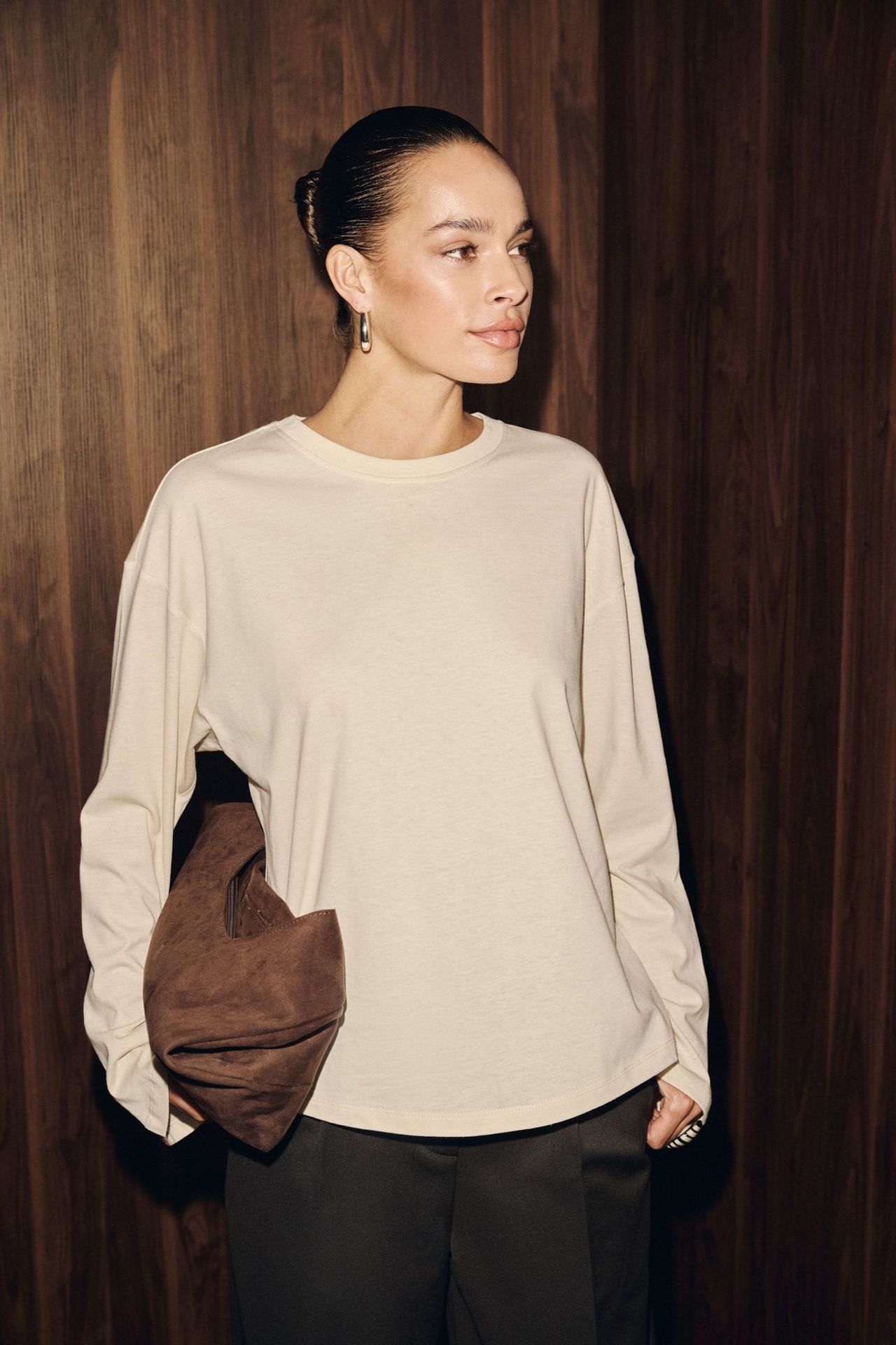 GRIMELANGE Crew Neck Long Sleeve Blouse 3