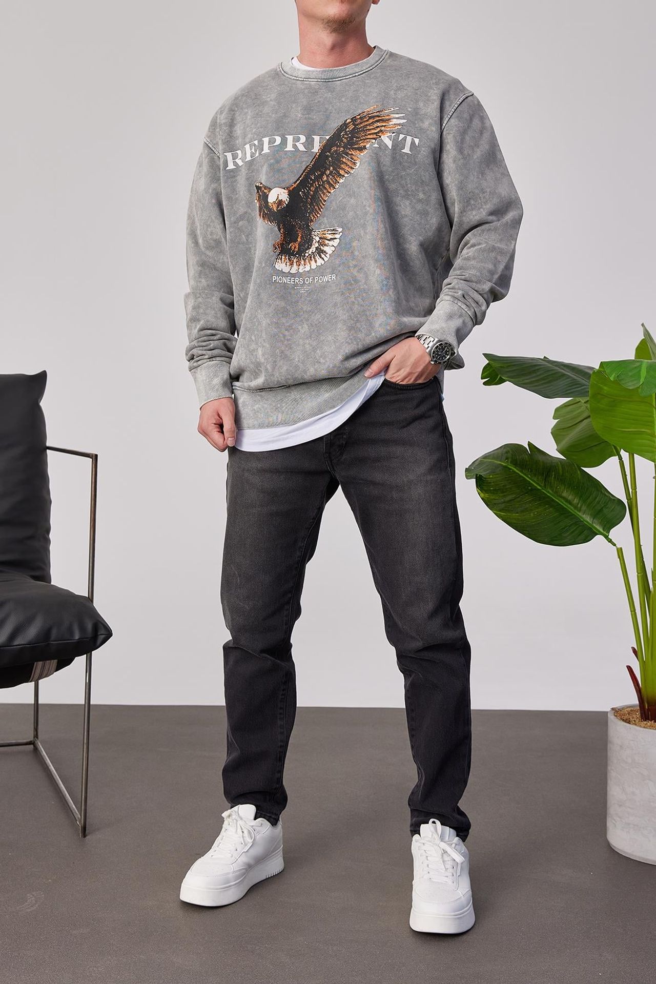 NOMARC Rahat Bisiklet Yaka Sweatshirt 1