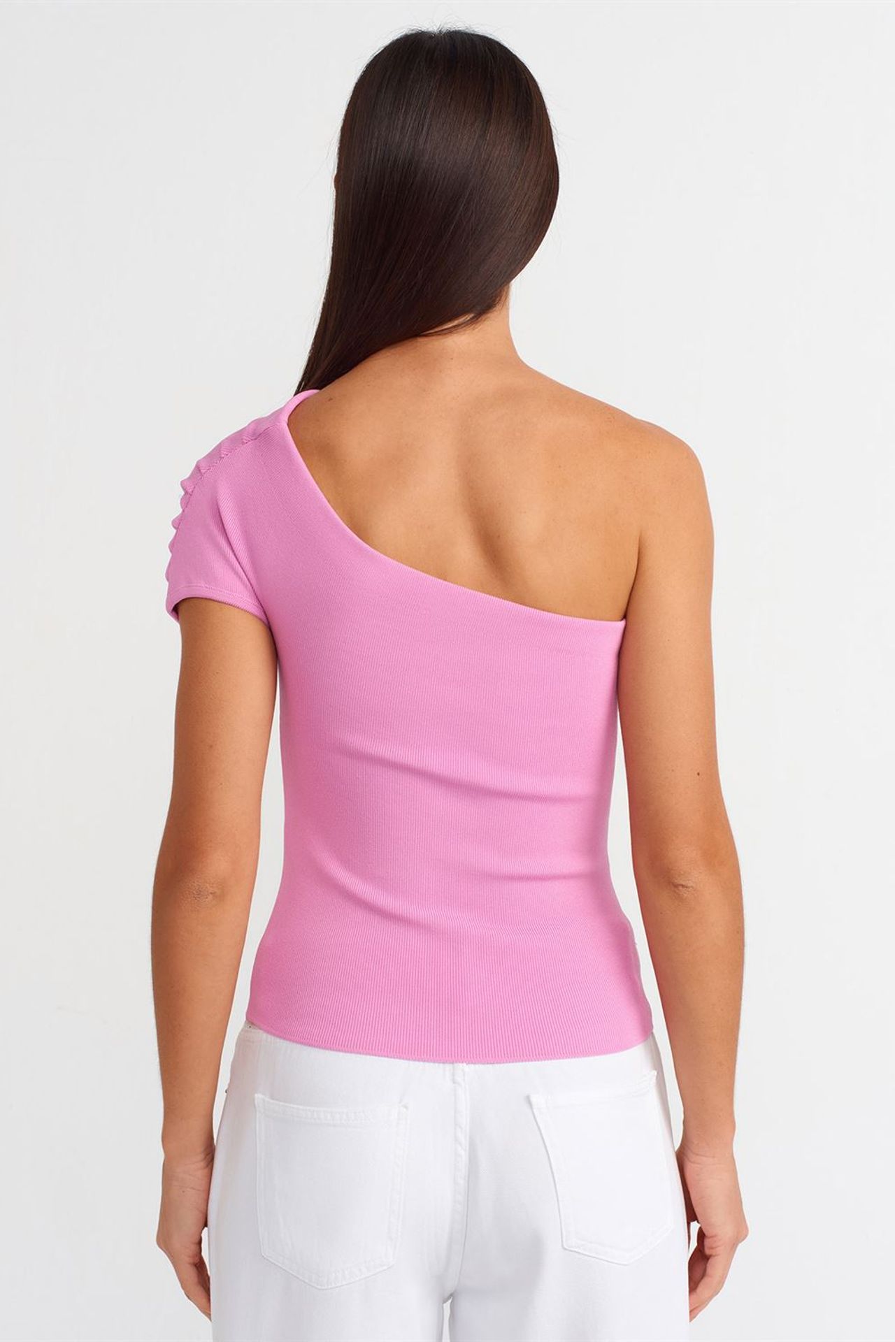 DILVIN Slim Fit Asymmetrical Knit Blouse 2