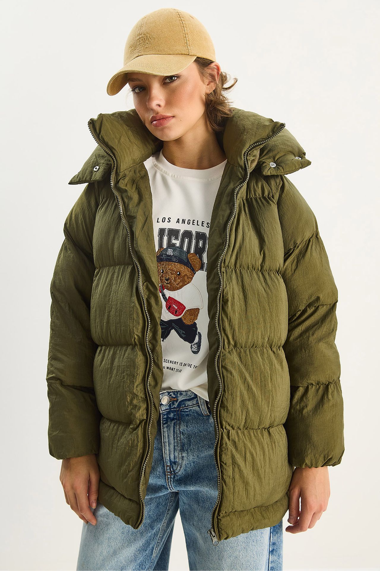 LUCCI Oversized Hooded Puffer Coat