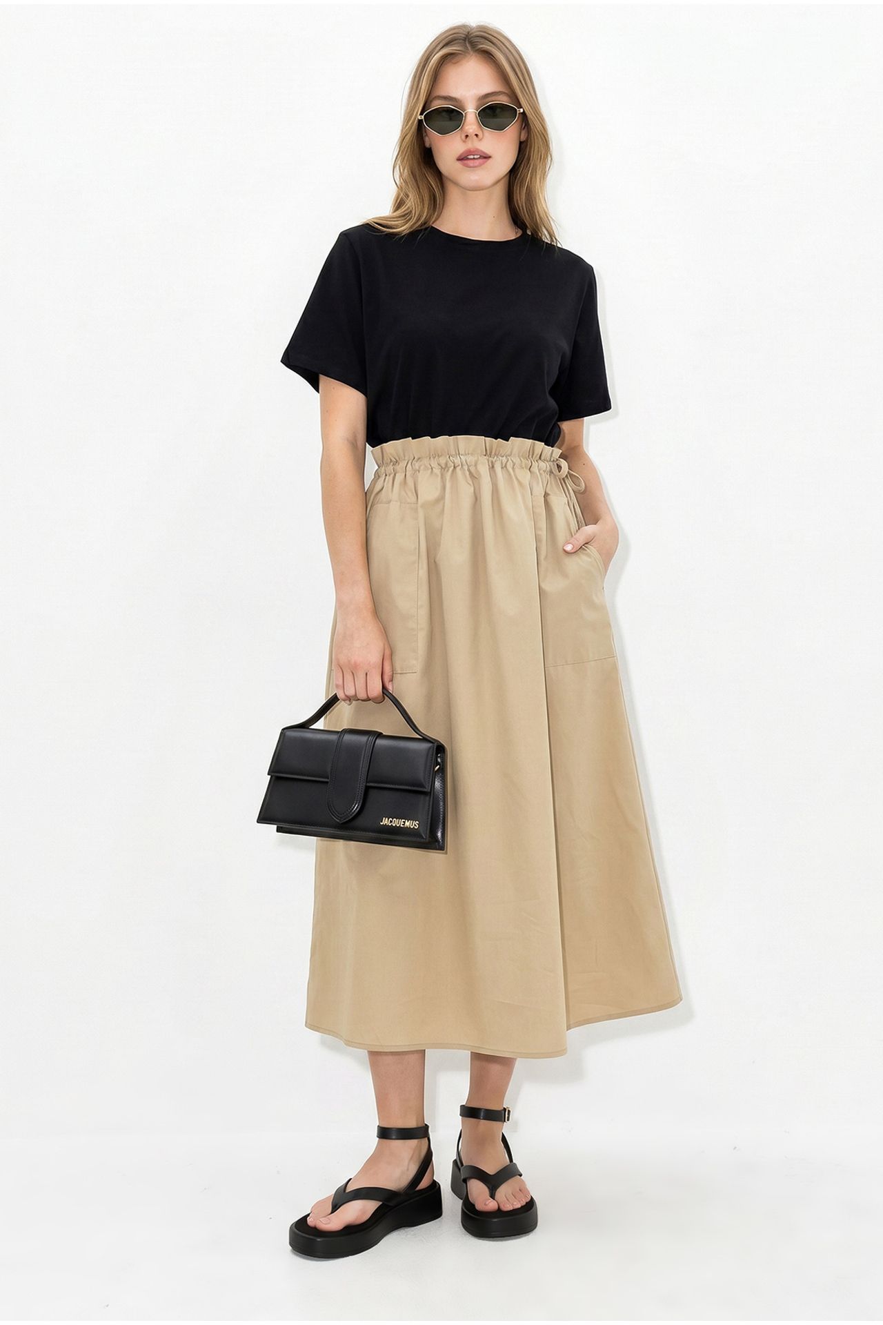 LUCCI Cotton Blend Midi Dress 3