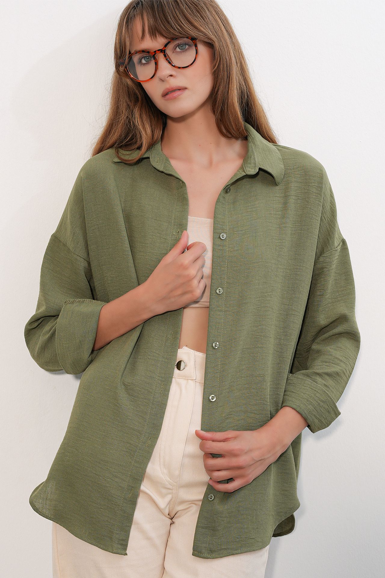 BDART Embroidered Long Sleeve Shirt with Button Closure 1