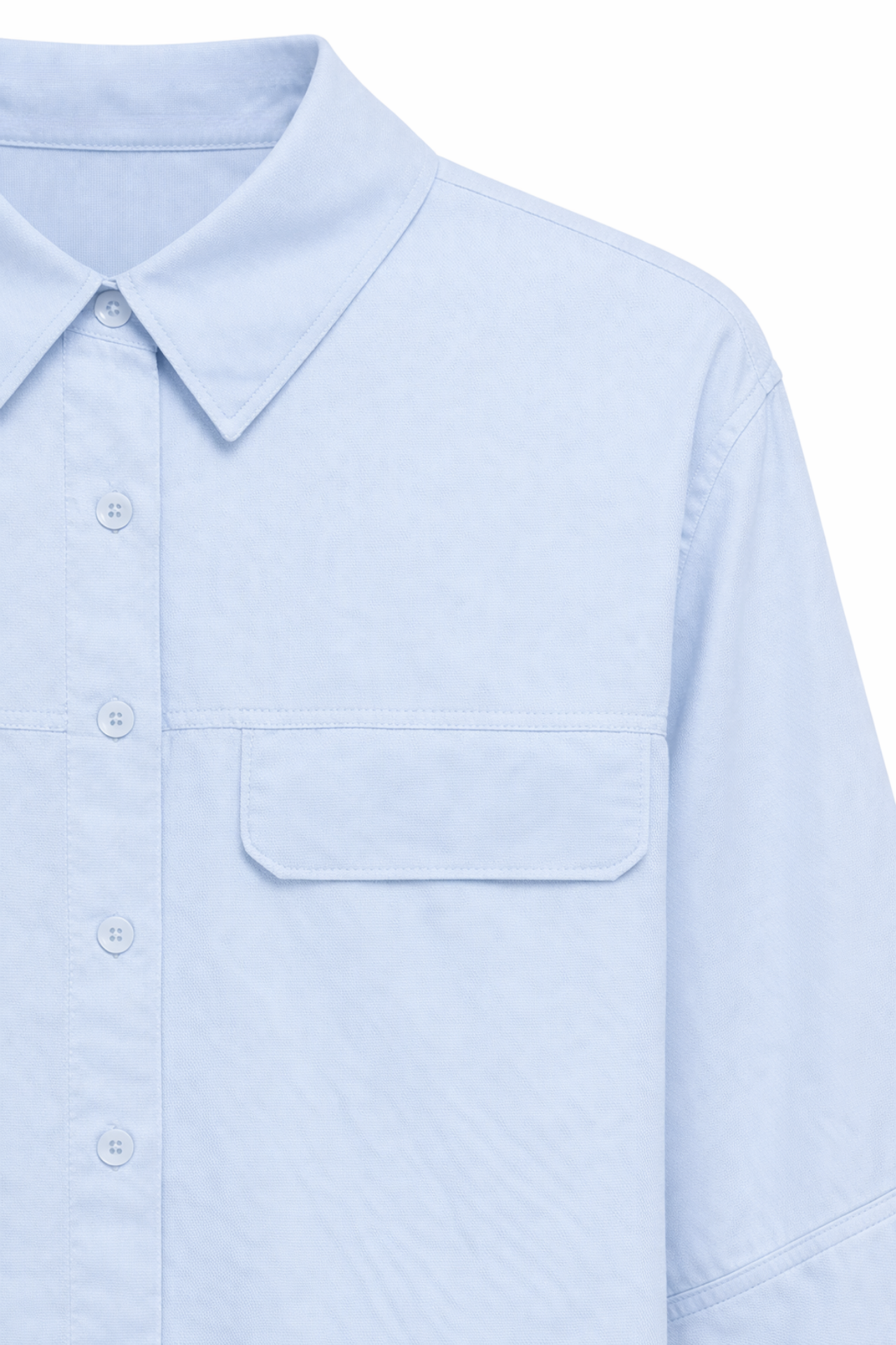 Mixray Short Sleeve Crop Poplin Shirt 2