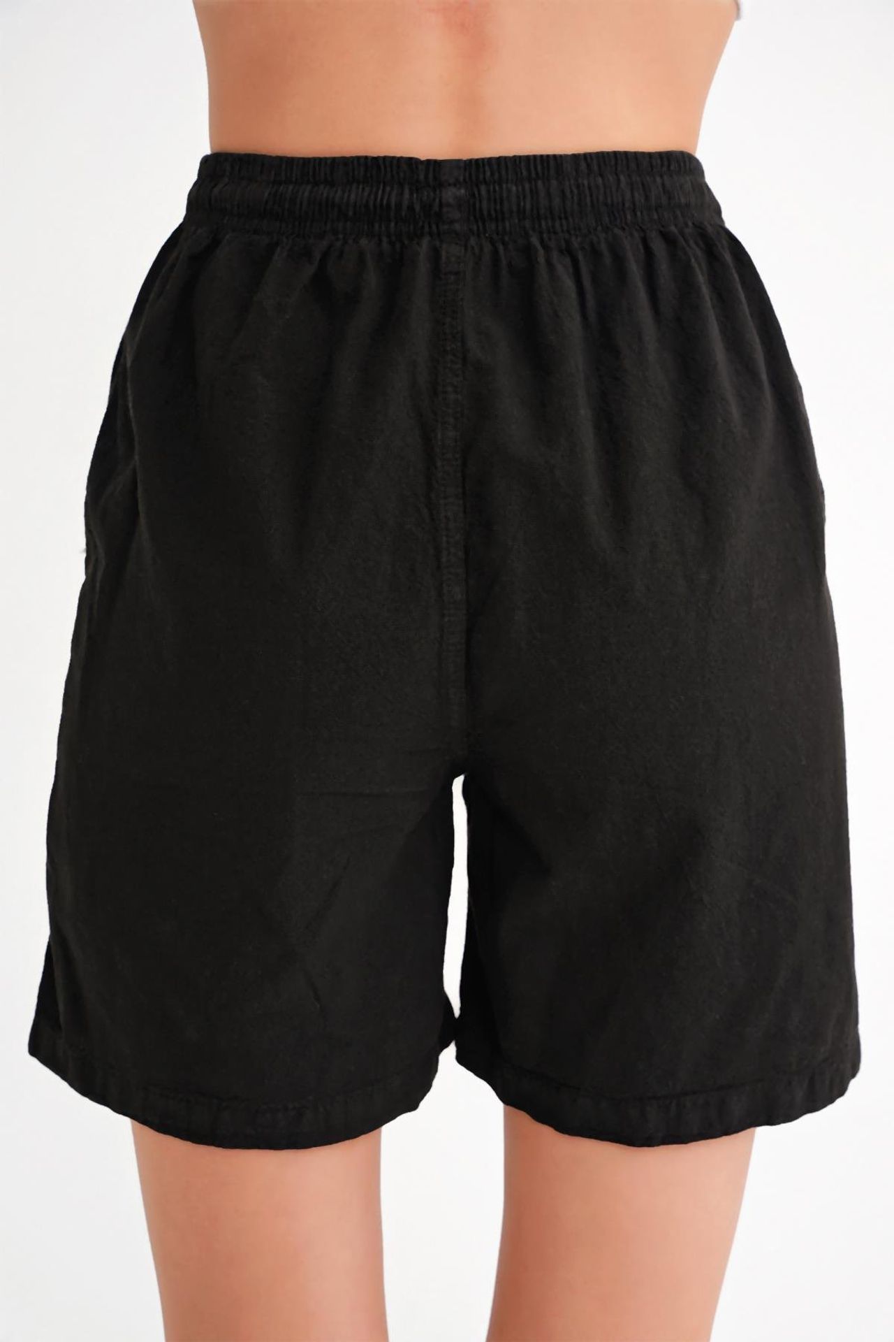Mixray High Waist Cotton Drawstring Mini Shorts 6