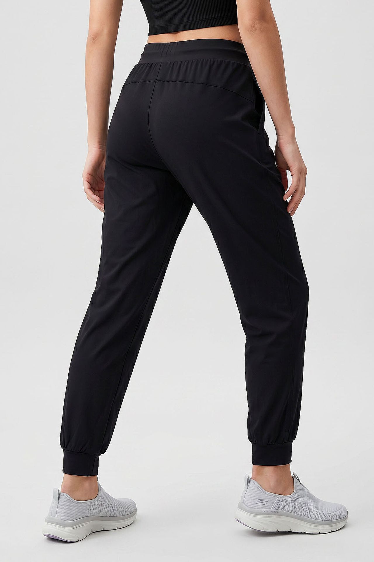TOMMY Mid Waist Thin Jersey Jogger Pants with Pocket 6