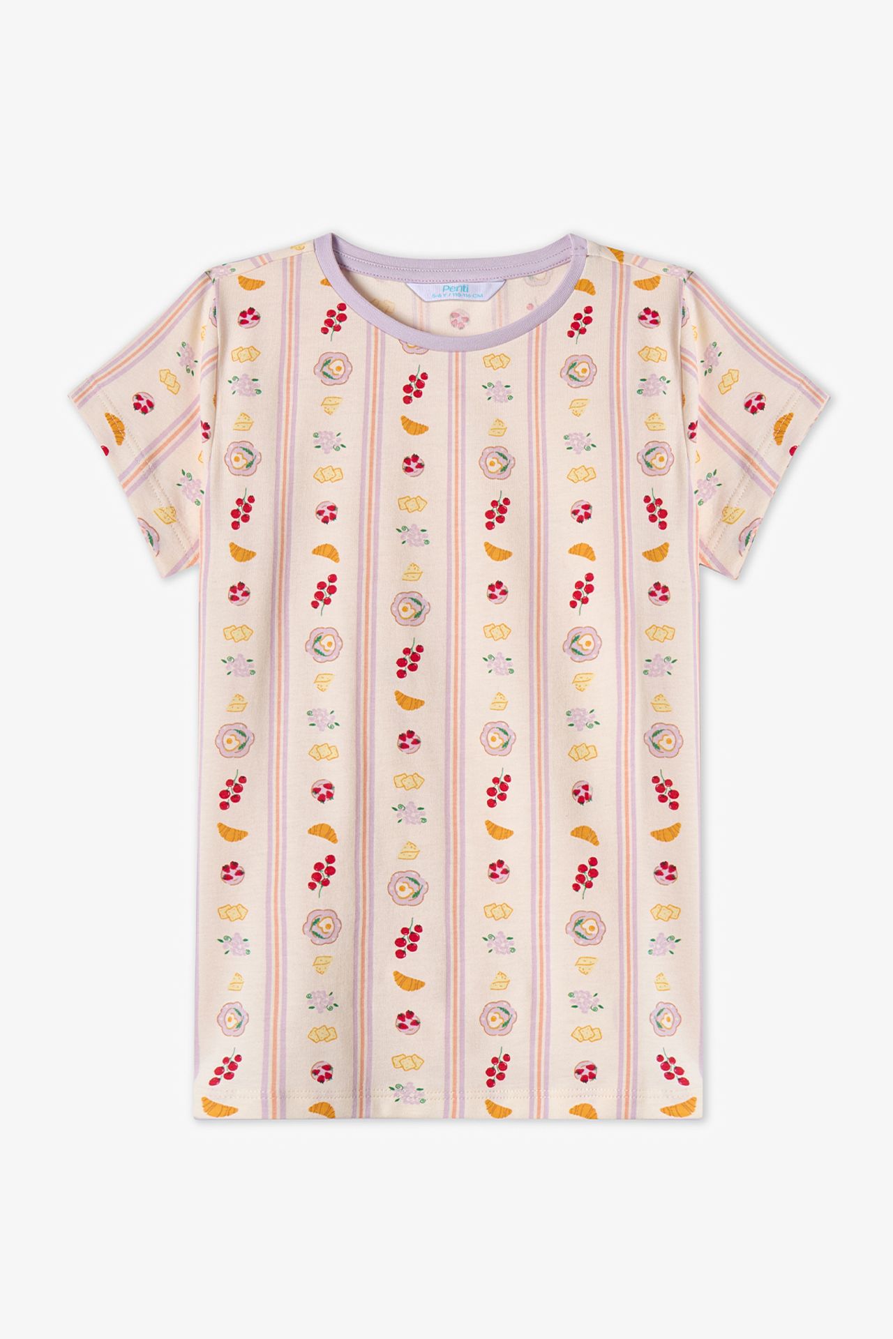 PENTI Girls' Picnic Short Sleeve Pajama Set 6