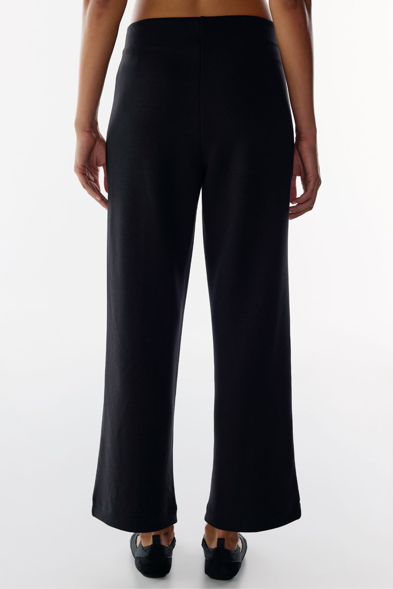 PENTI Ribbed High Waist Wide Leg Trousers 3