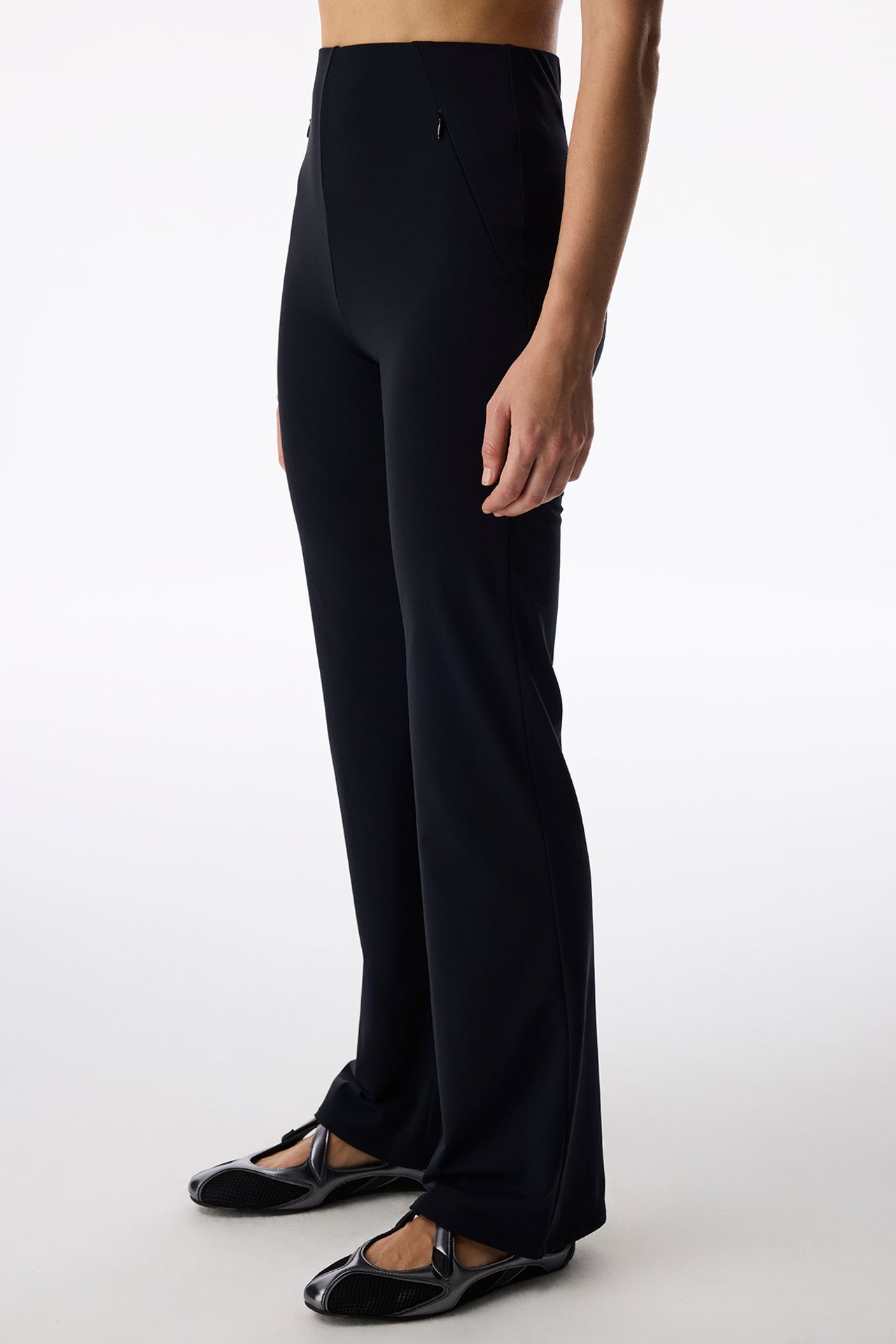 PENTI Warm Touch Zipper High Waist Flare Leggings 1