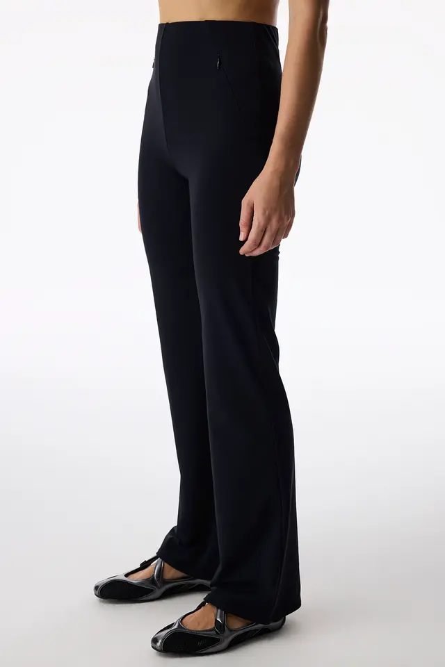 PENTI Warm Touch Zipper High Waist Flare Leggings
