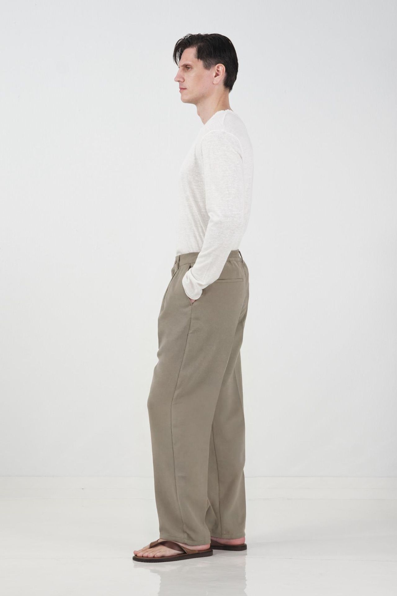 GIESTO High Waist Pleated Tailored Trousers 3