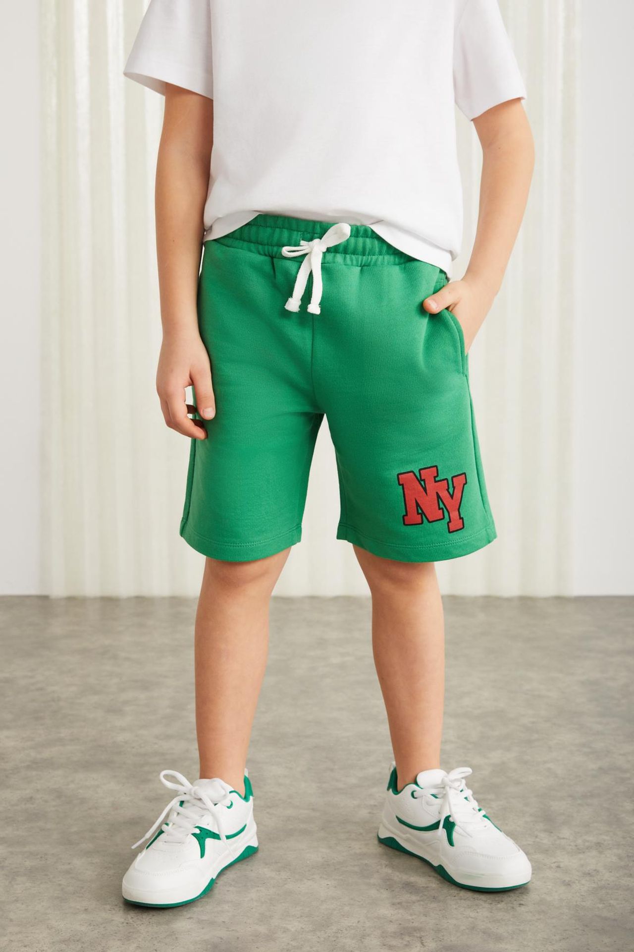 GRIMELANGE Drawstring Waist Knit Shorts 4
