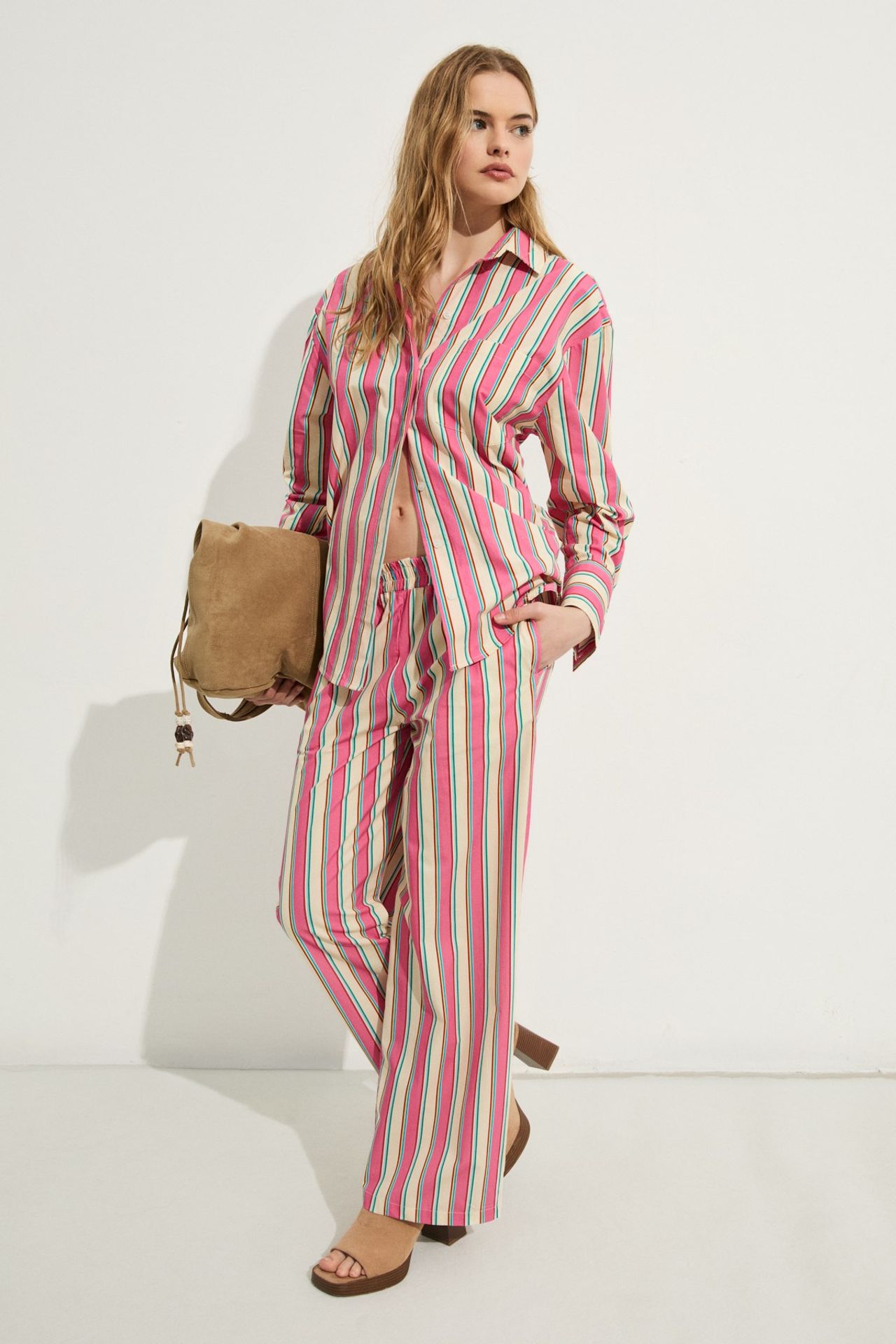 GRIMELANGE Striped Wide Leg Trousers 3