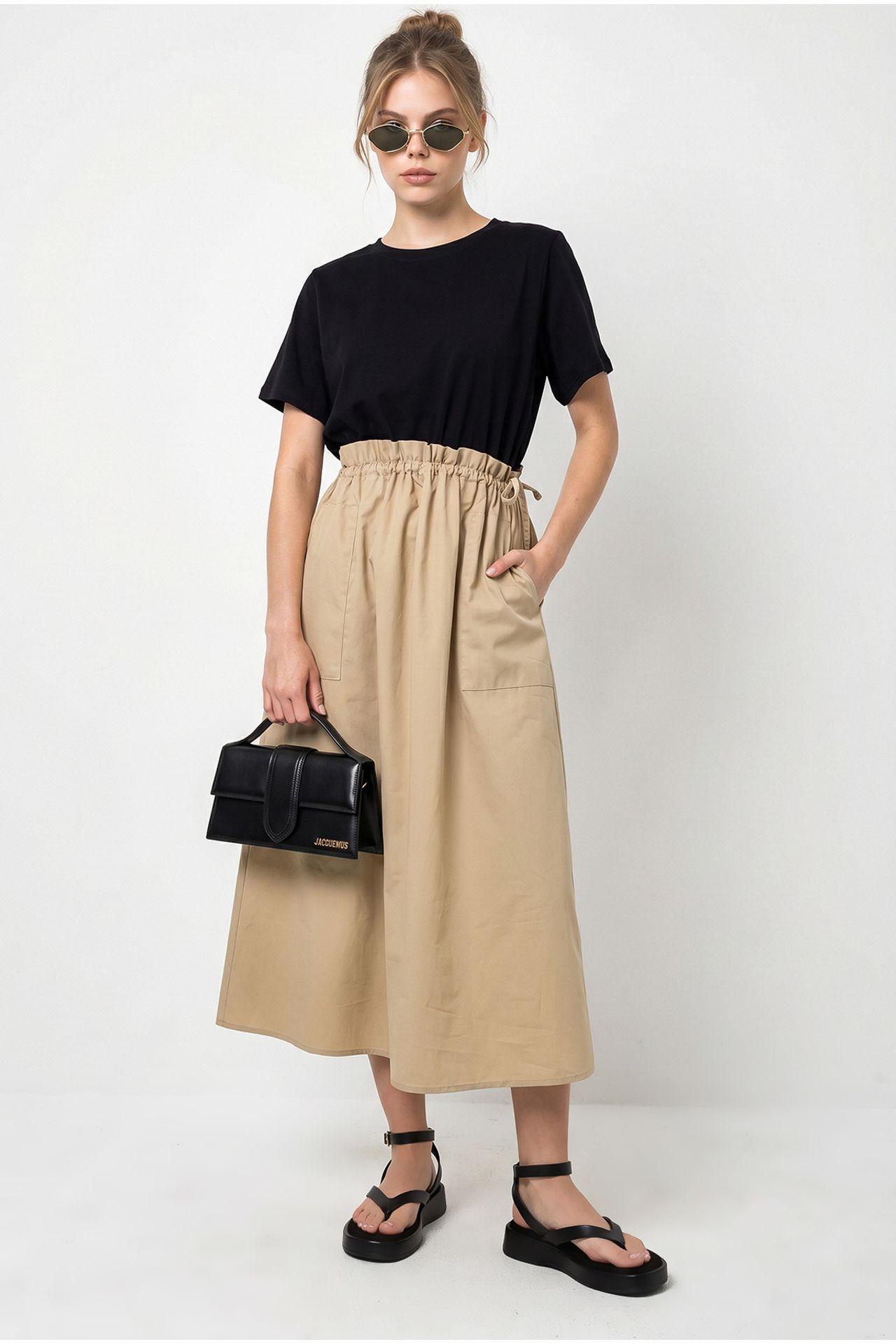 LUCCI Cotton Blend Midi Dress 4