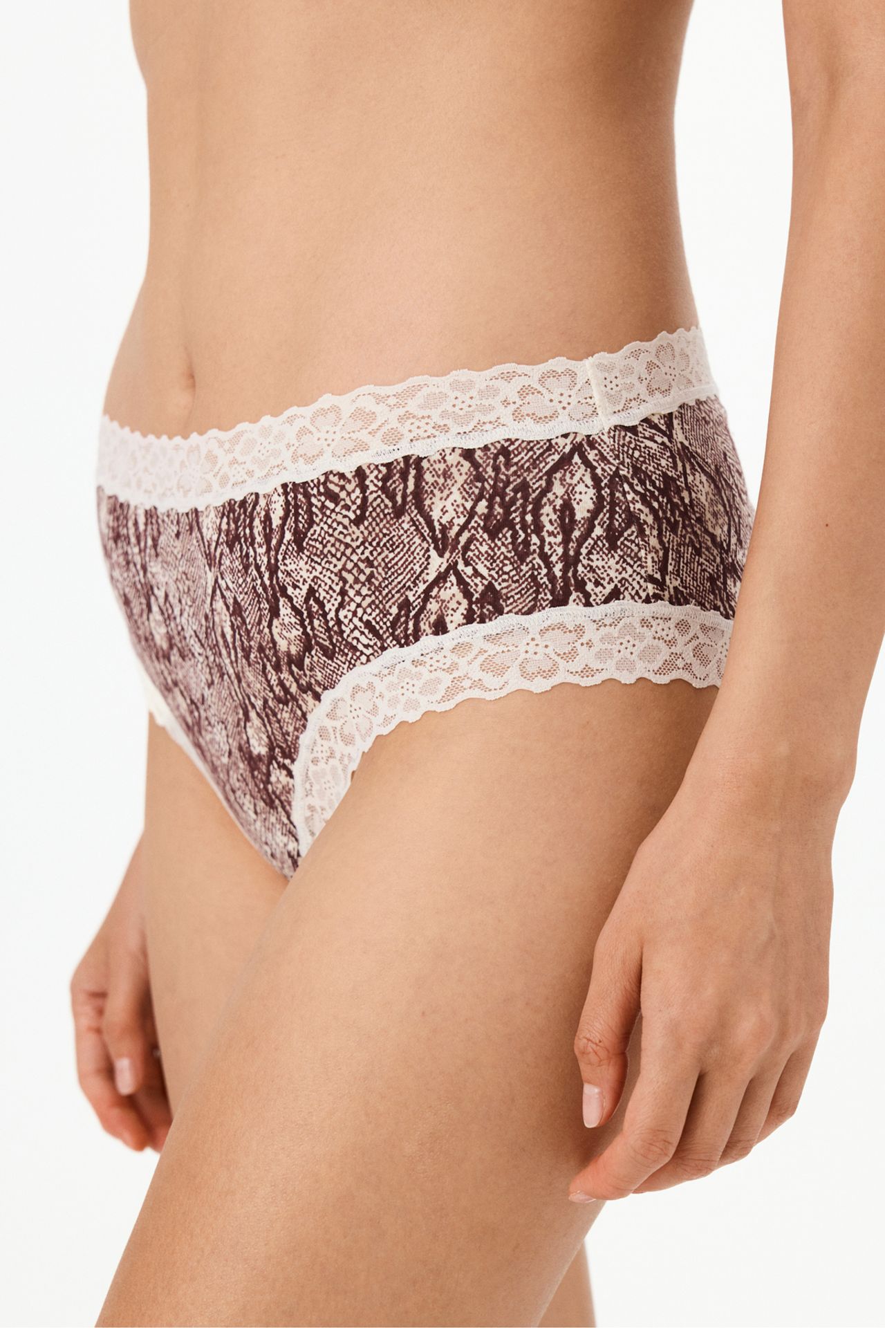 PENTI Comfy Cotton Cheeky Snake Print Hipster Briefs 1