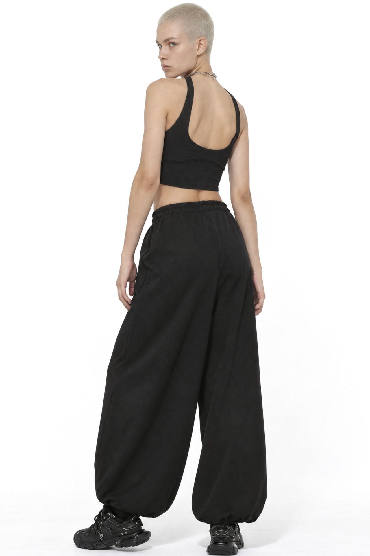 BUSEM Women's Elastic Waist Jogger Pants 2