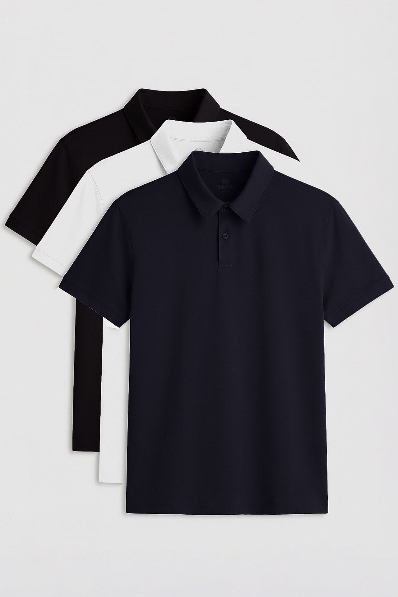TOMMY Men's Cotton-Elastane Polo T-Shirt 1