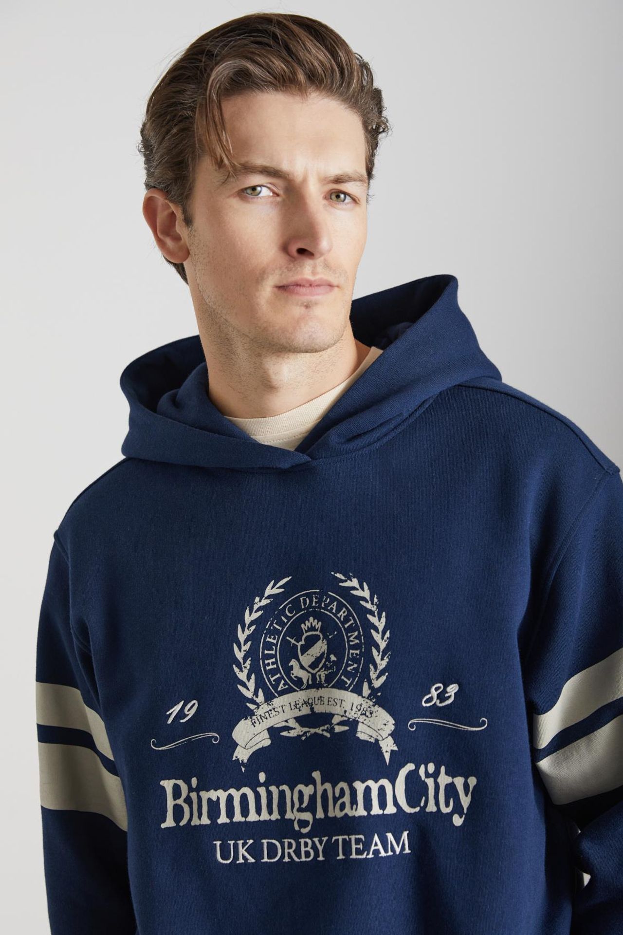 GRIMELANGE Hooded Logo Striped Sweatshirt 4