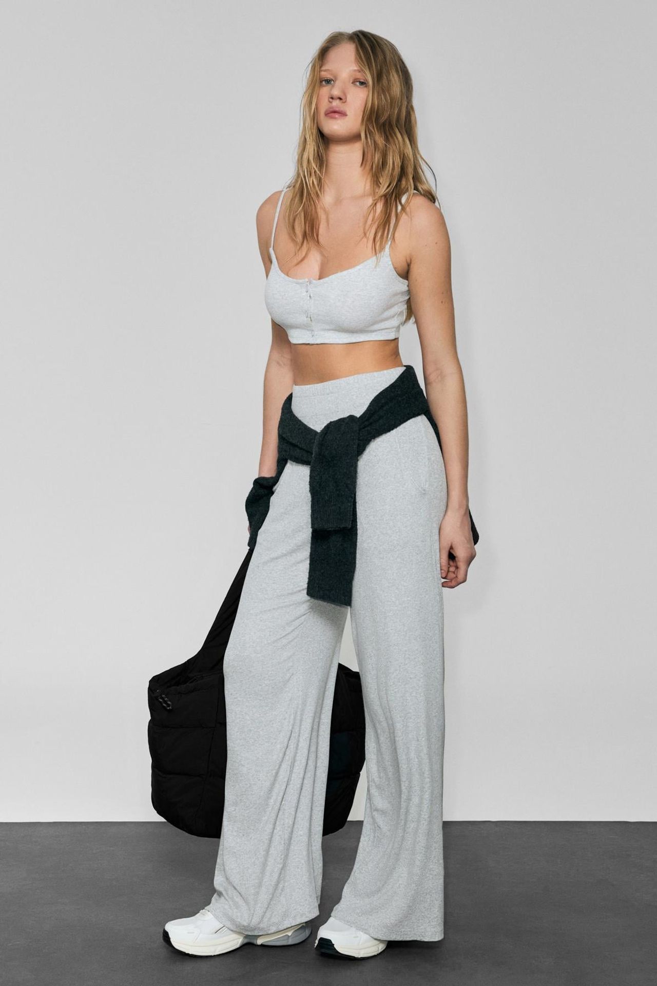 GRIMELANGE Wide Leg Elastic Waist Joggers 2