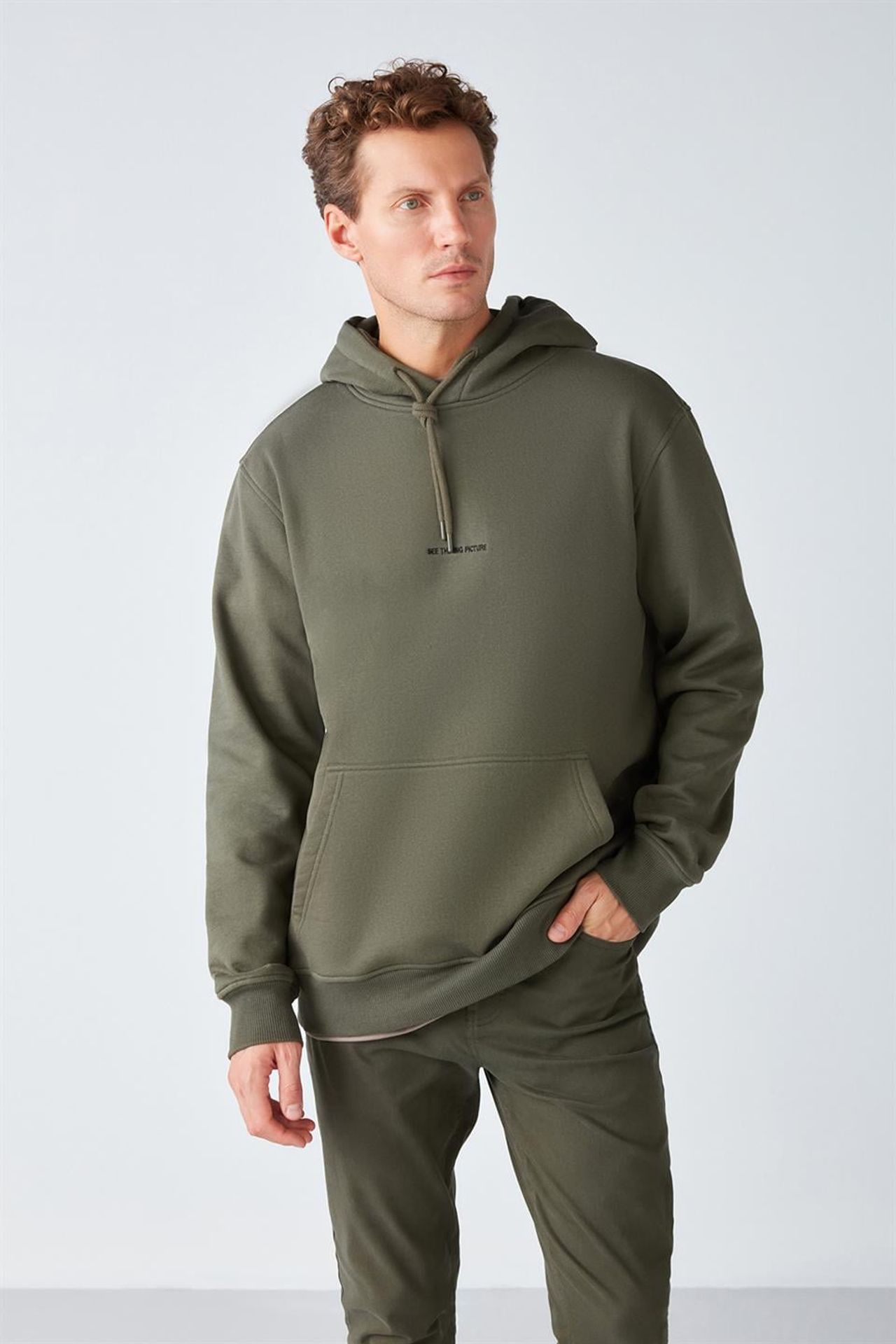 GRIMELANGE Kapüşonlu Cepli Büzgülü Sweatshirt 3