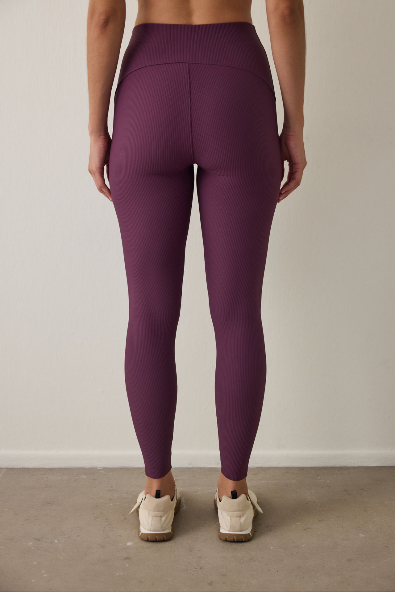 PENTI Cut Detail Ribbed High Waist Shaping Leggings 4