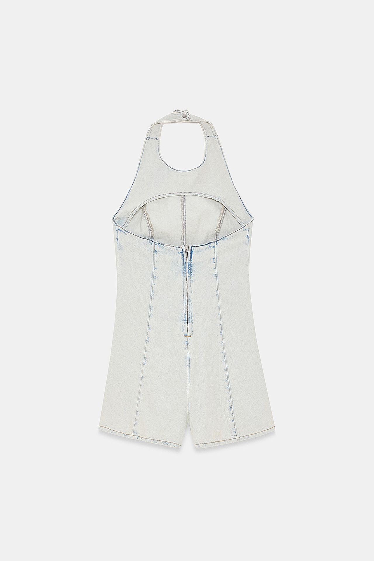 DILVIN Cotton Halter Neck Short Jumpsuit