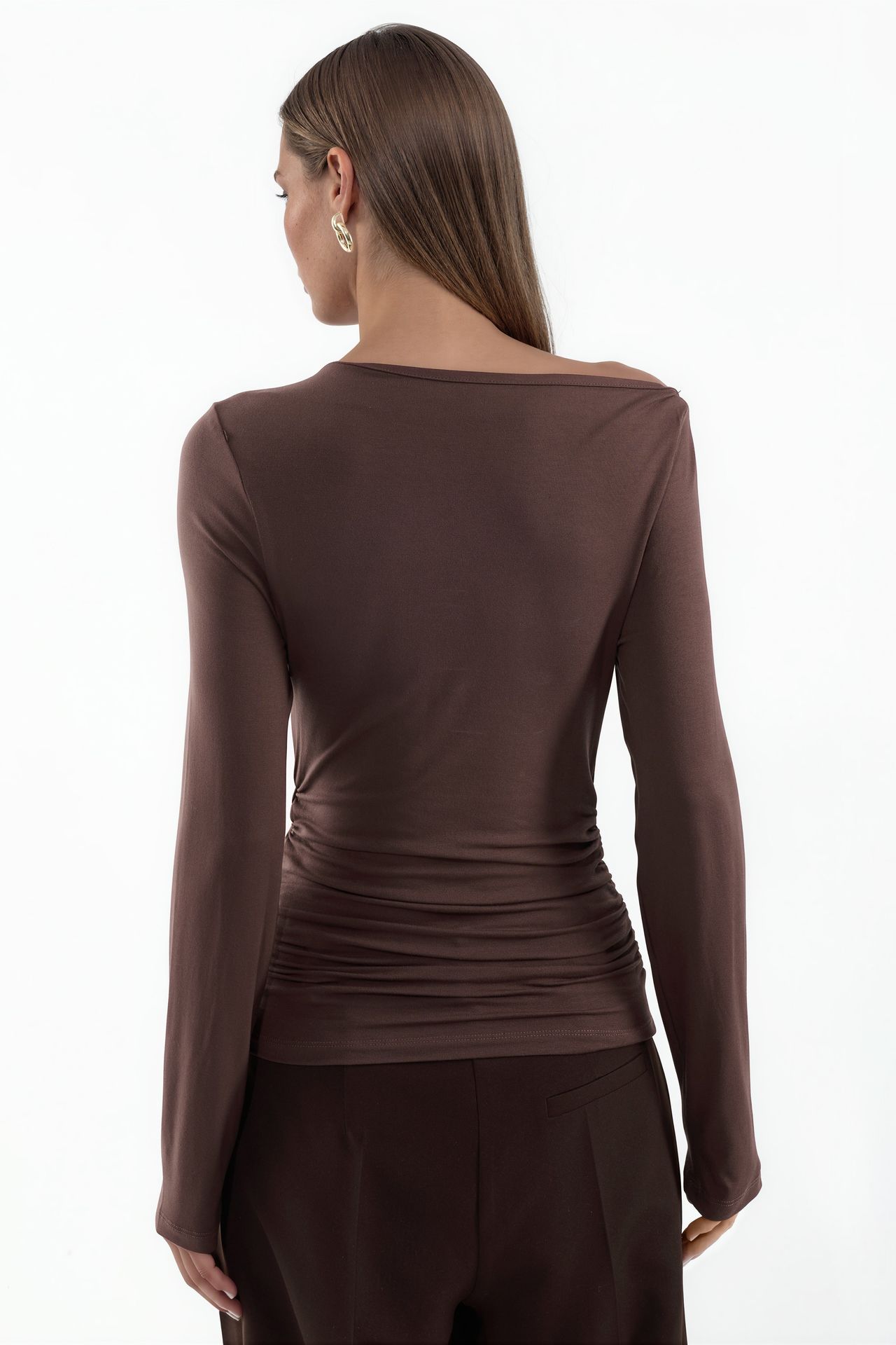BUSEM Slim Fit Boat Neck Long-Sleeve Top 3