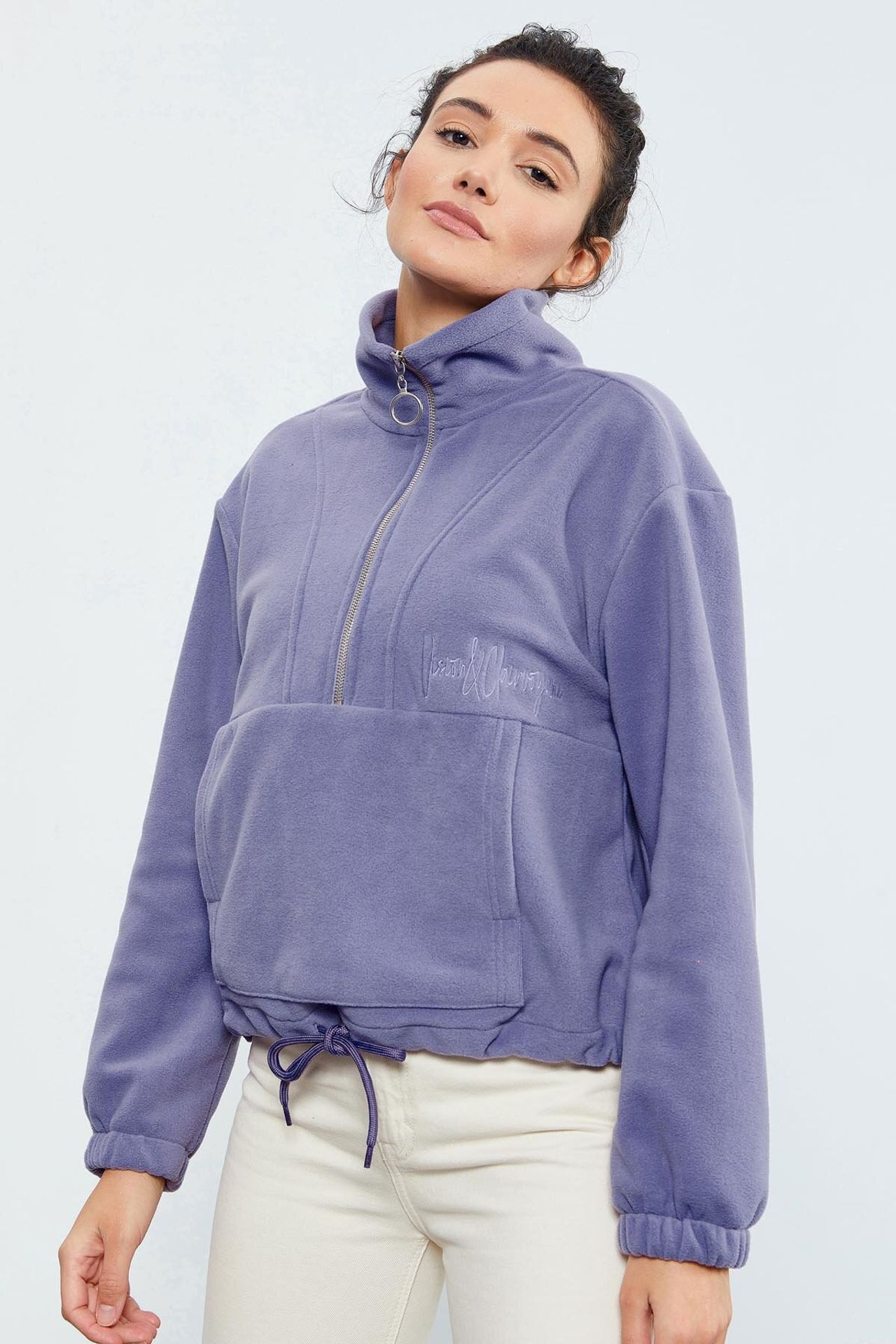 TOMMY Oversized Half-zip Plush Sweatshirt 3