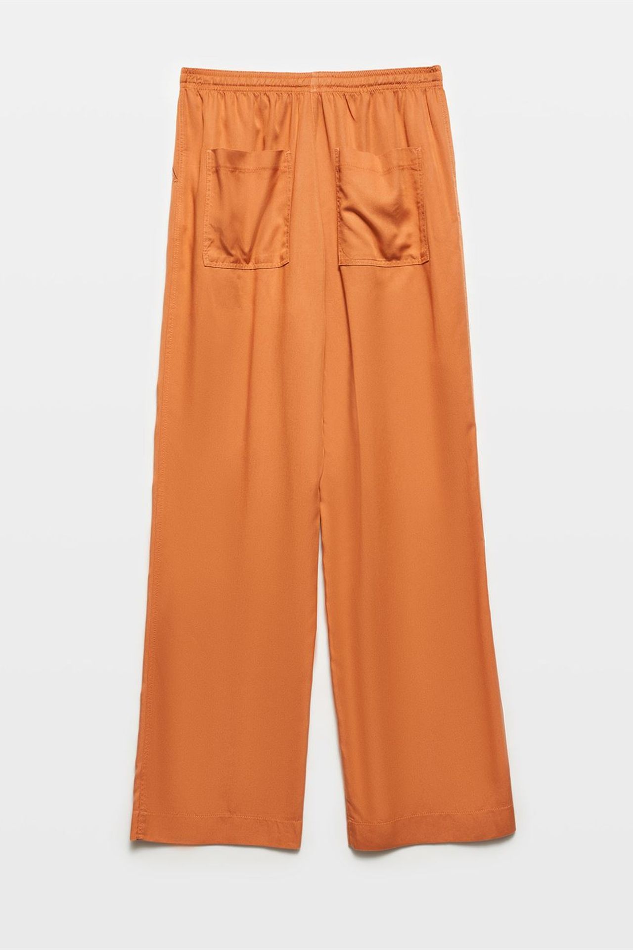 DILVIN Kadın Tencel Geniş Paça Pantolon 2
