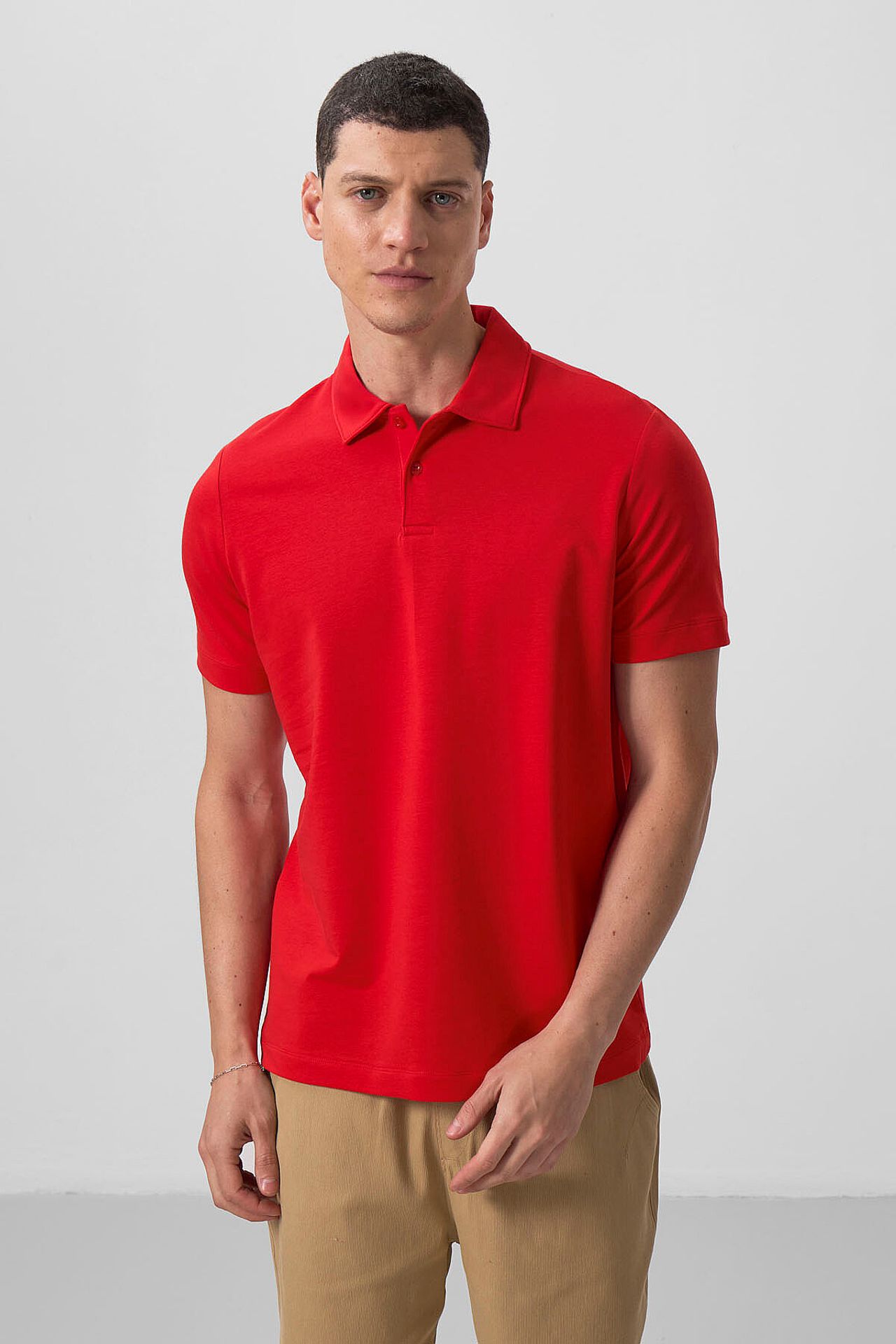 TOMMY Men's Cotton-Elastane Polo T-Shirt 2