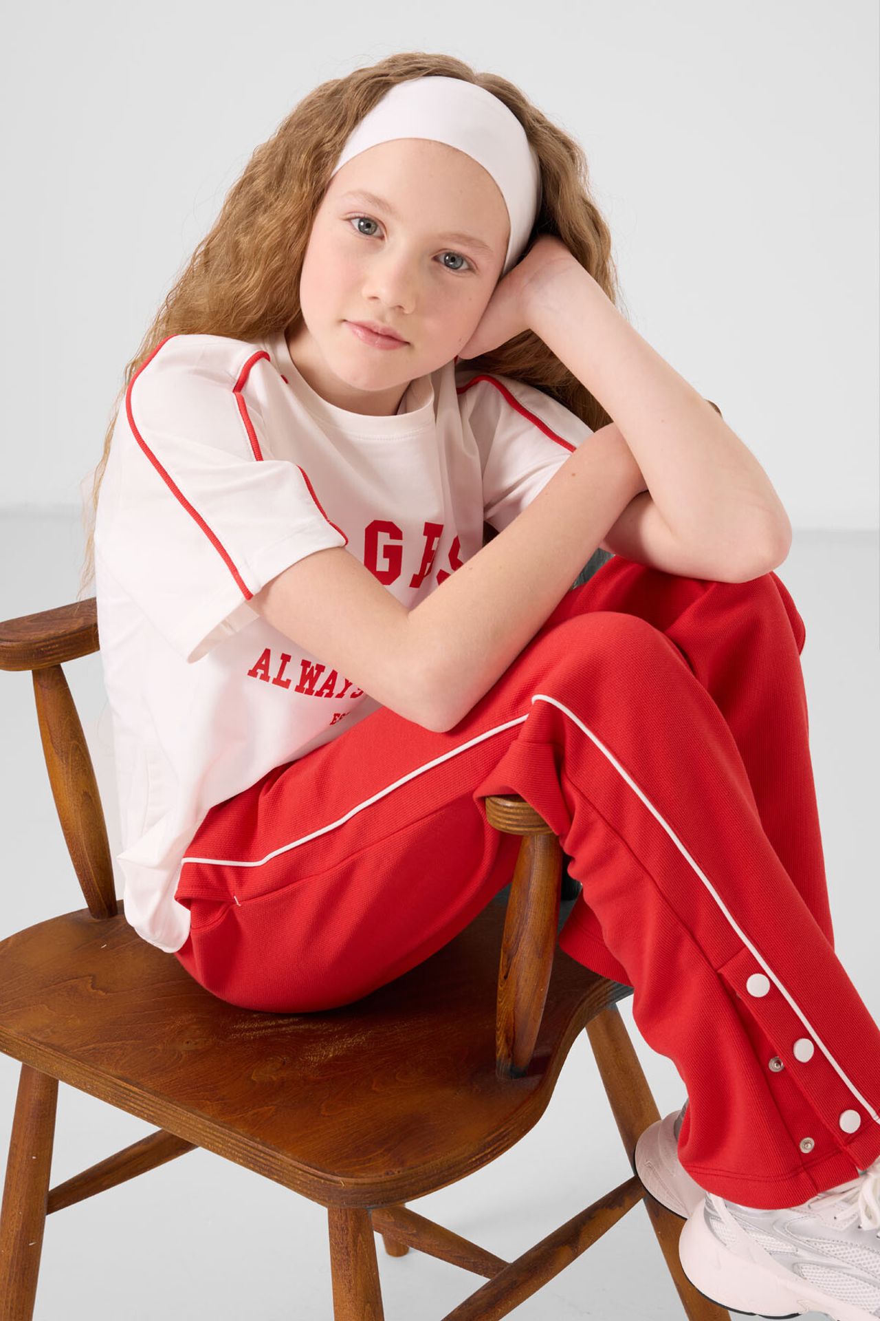 TOMMY Button Detail Wide Leg Tracksuit Set 1