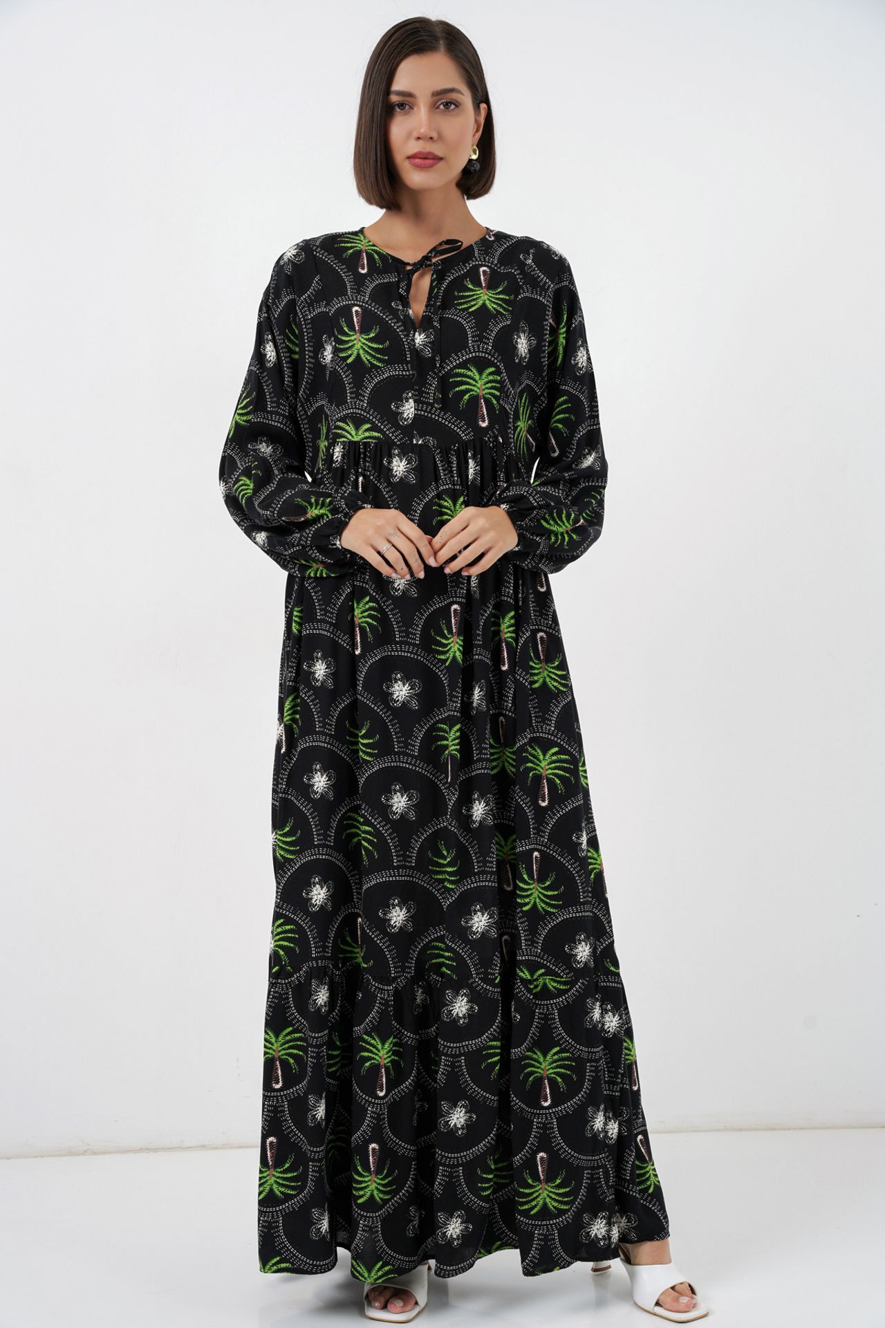 BDART Tropical Printed Maxi Dress with Button Closure 3