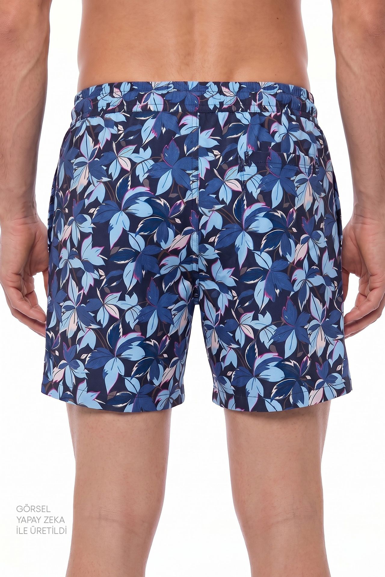 PENTI Men's Surf View Leaf Print Swim Shorts 3