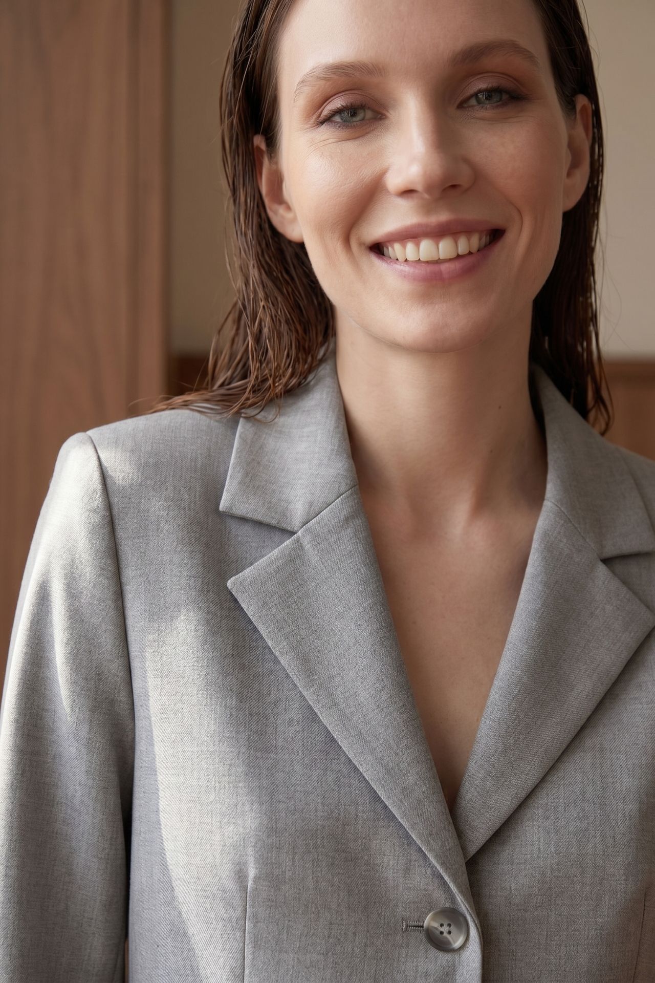MY FASHION Shawl Collar Button Blazer Jacket 4