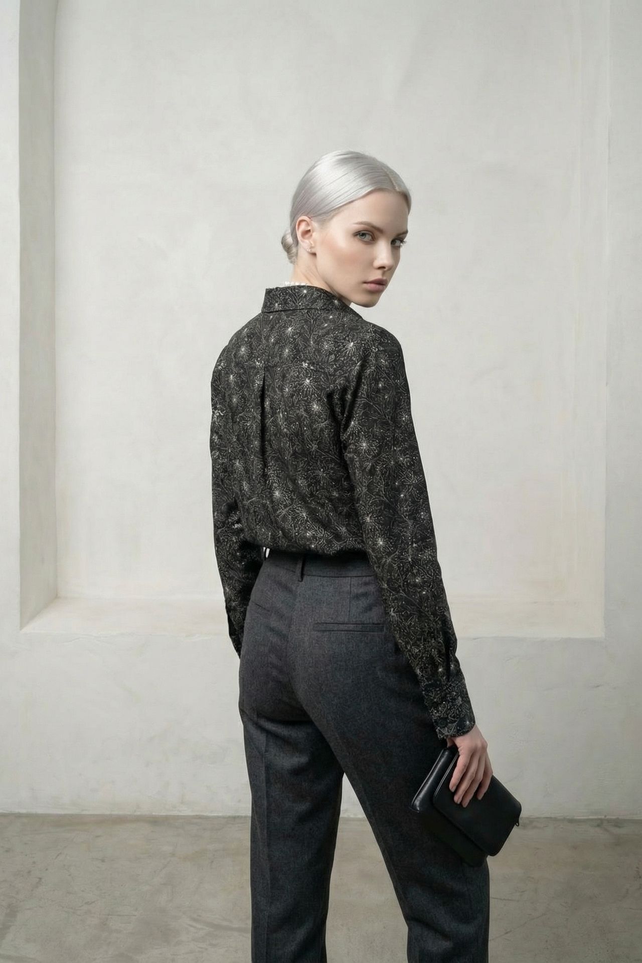 MY FASHION Abstract Print Button-Up Shirt 4