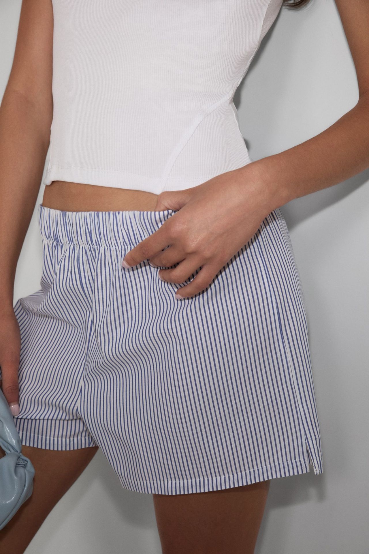 GRIMELANGE Ribbed Halterneck Crop Tank Top 4