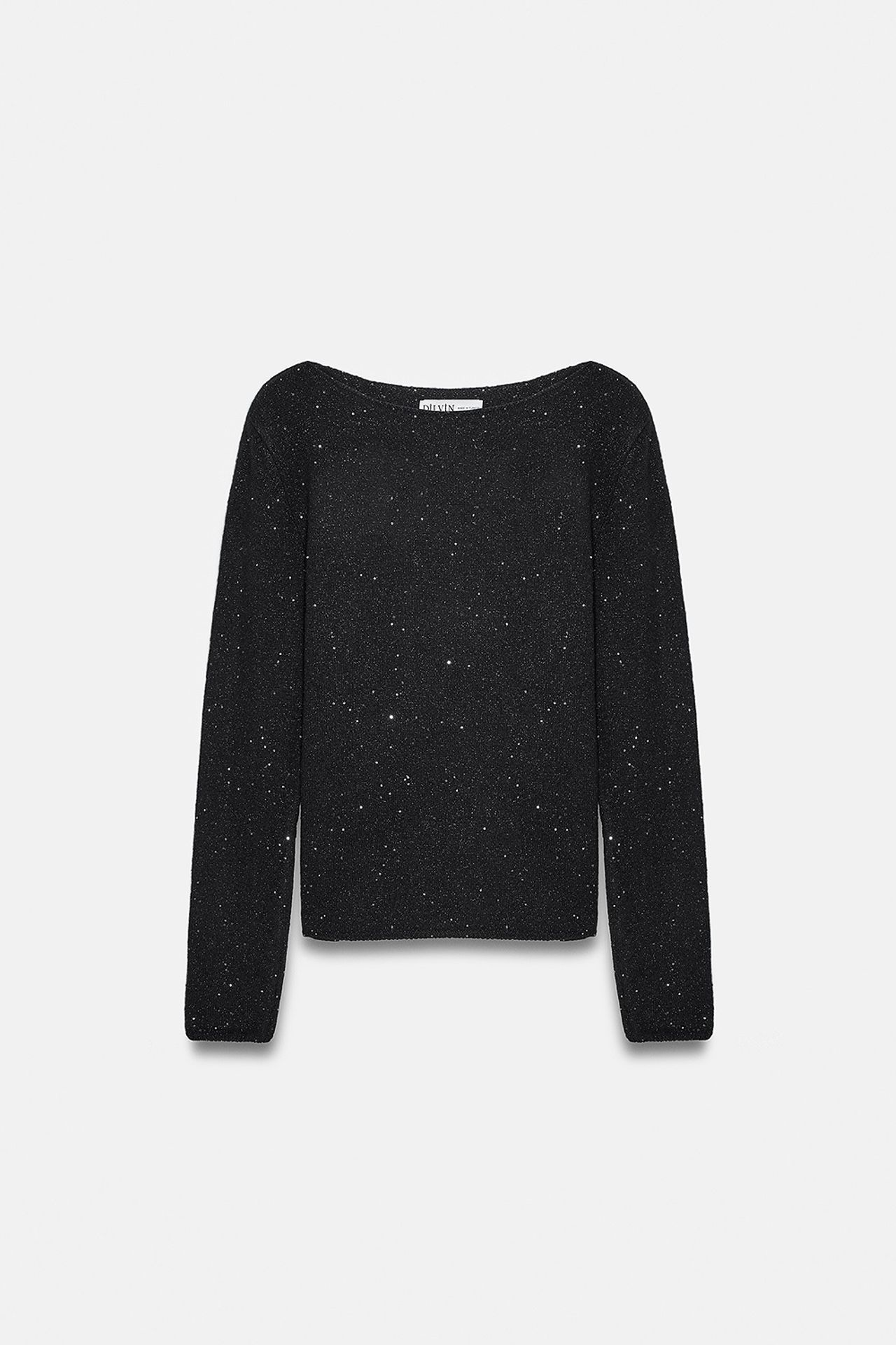 DILVIN Boat Neck Sequin Knit Sweater