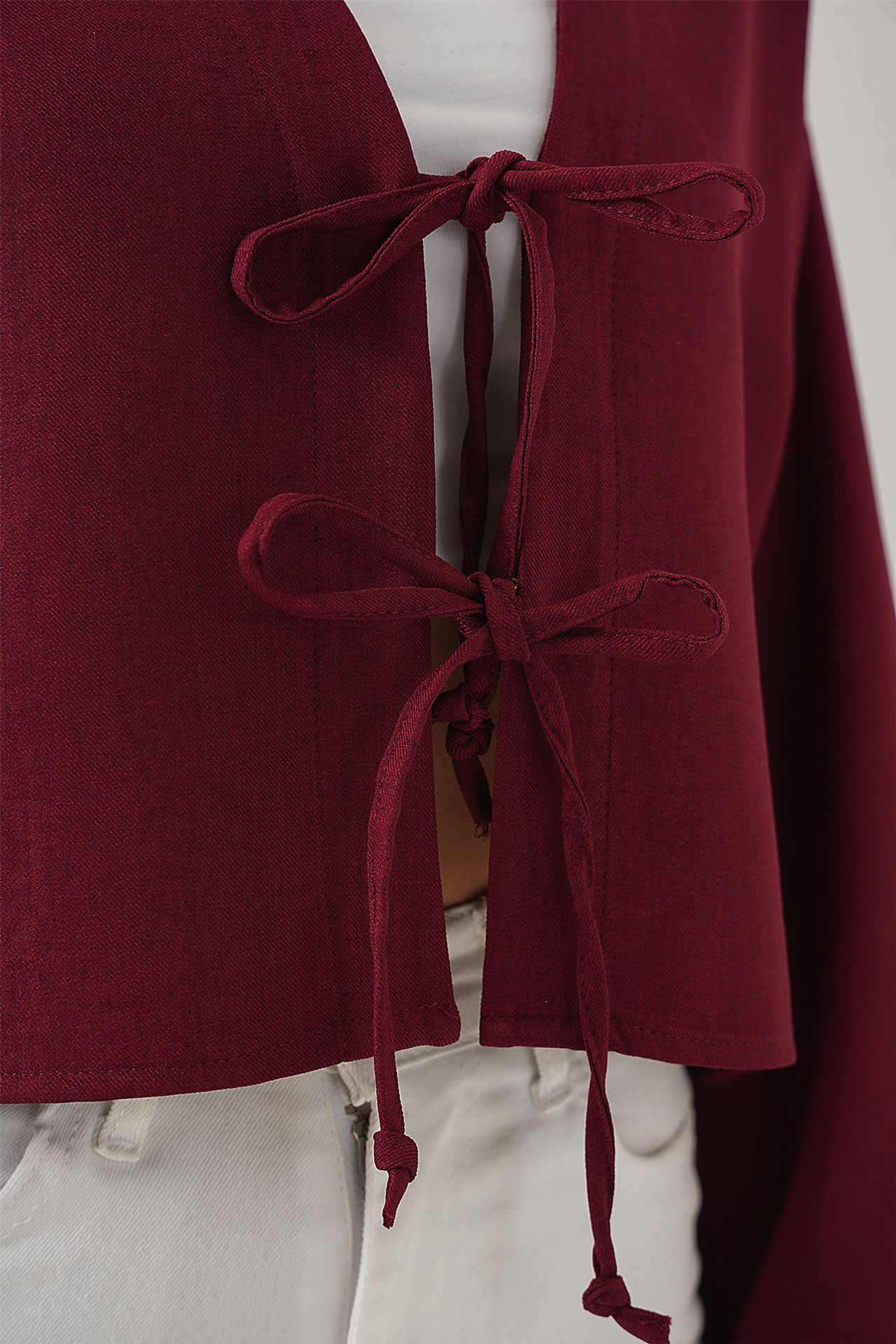 BDART Viscose Blend V-Neck Long Sleeve Kimono with Binding Detail 5