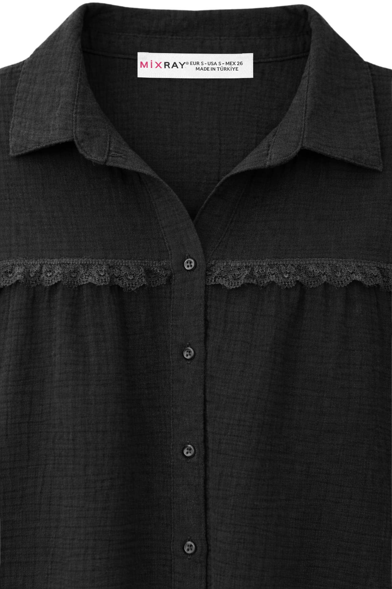 Mixray Textured Cotton Button-Up Shirt 2
