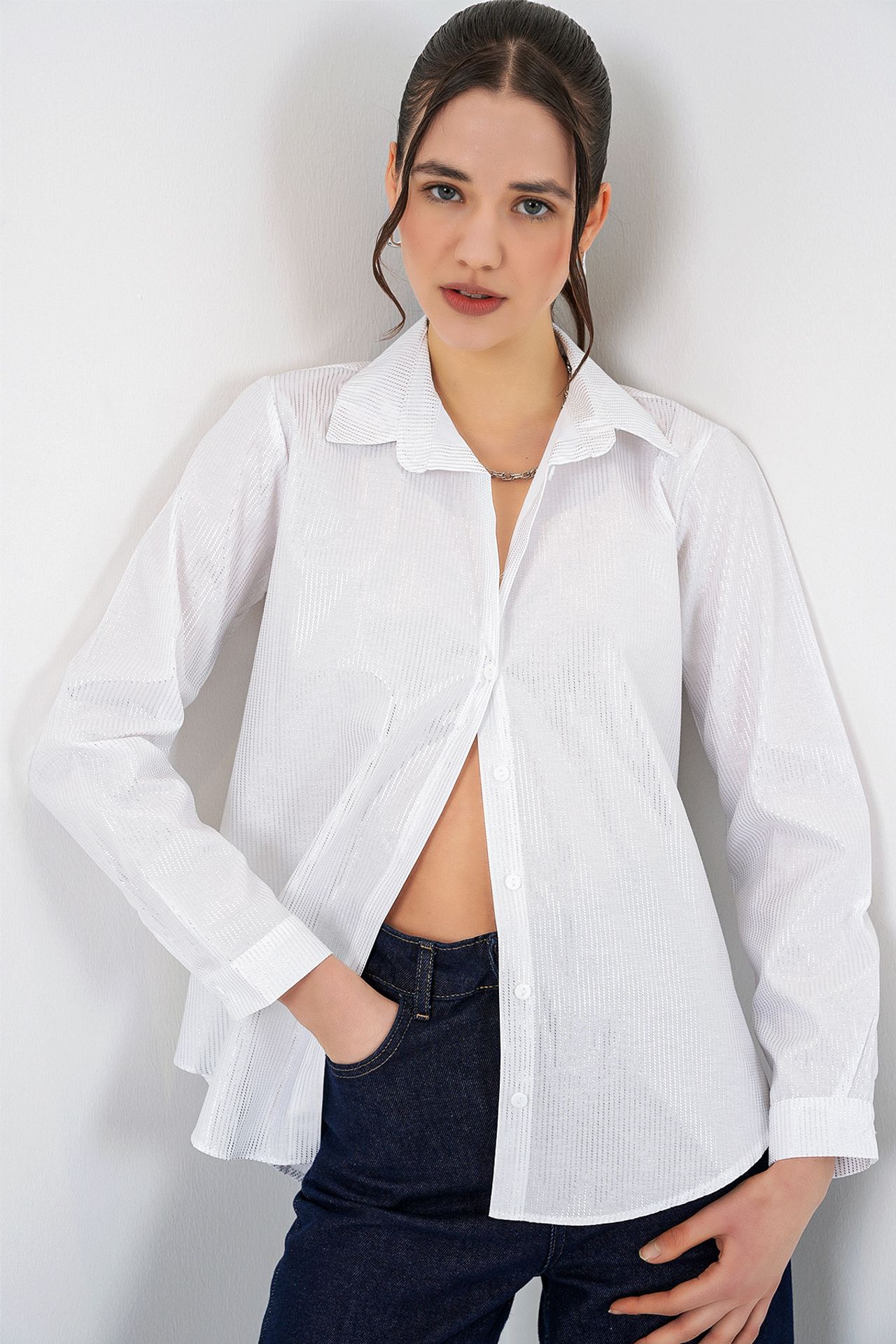 BDART Oversized Abstract Print Button-Front Shirt 1