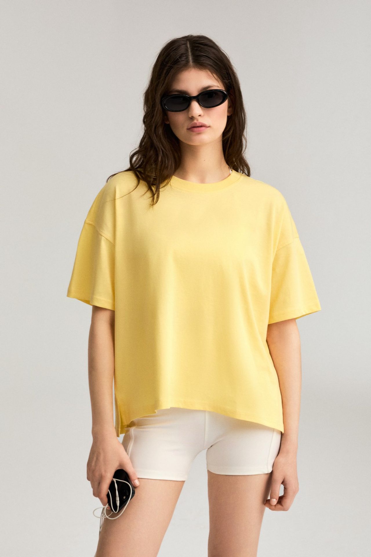 GRIMELANGE Relaxed Crew Neck Slit T-Shirt 4