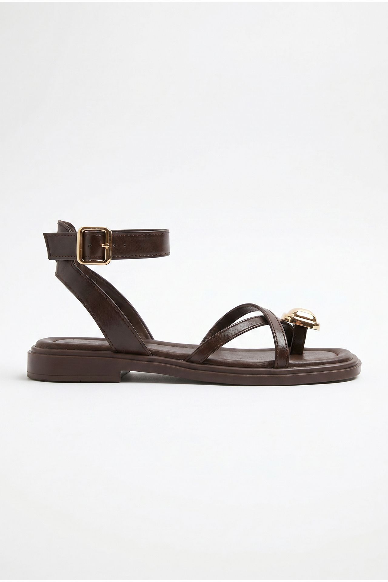 LUCCI Women's Faux Leather Sandals 4