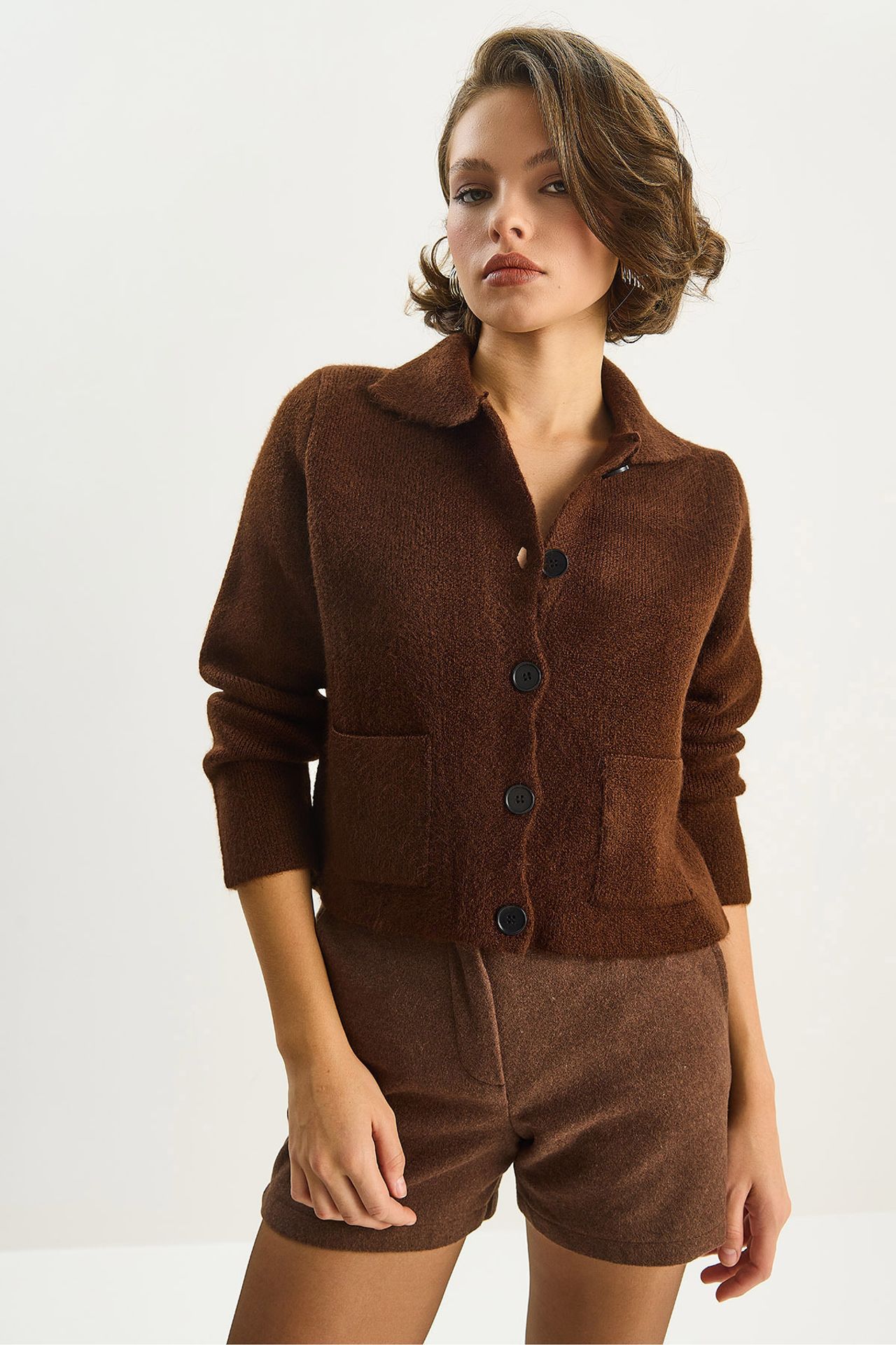 LUCCI Knit Cardigan with Pockets