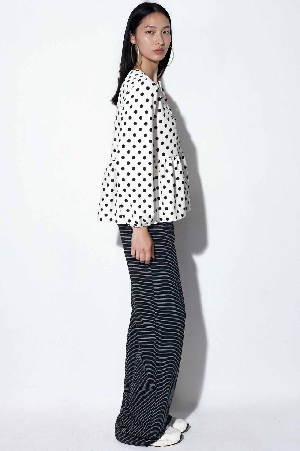 BDART Polka Dot Crepe Tie-Detail Blouse 2